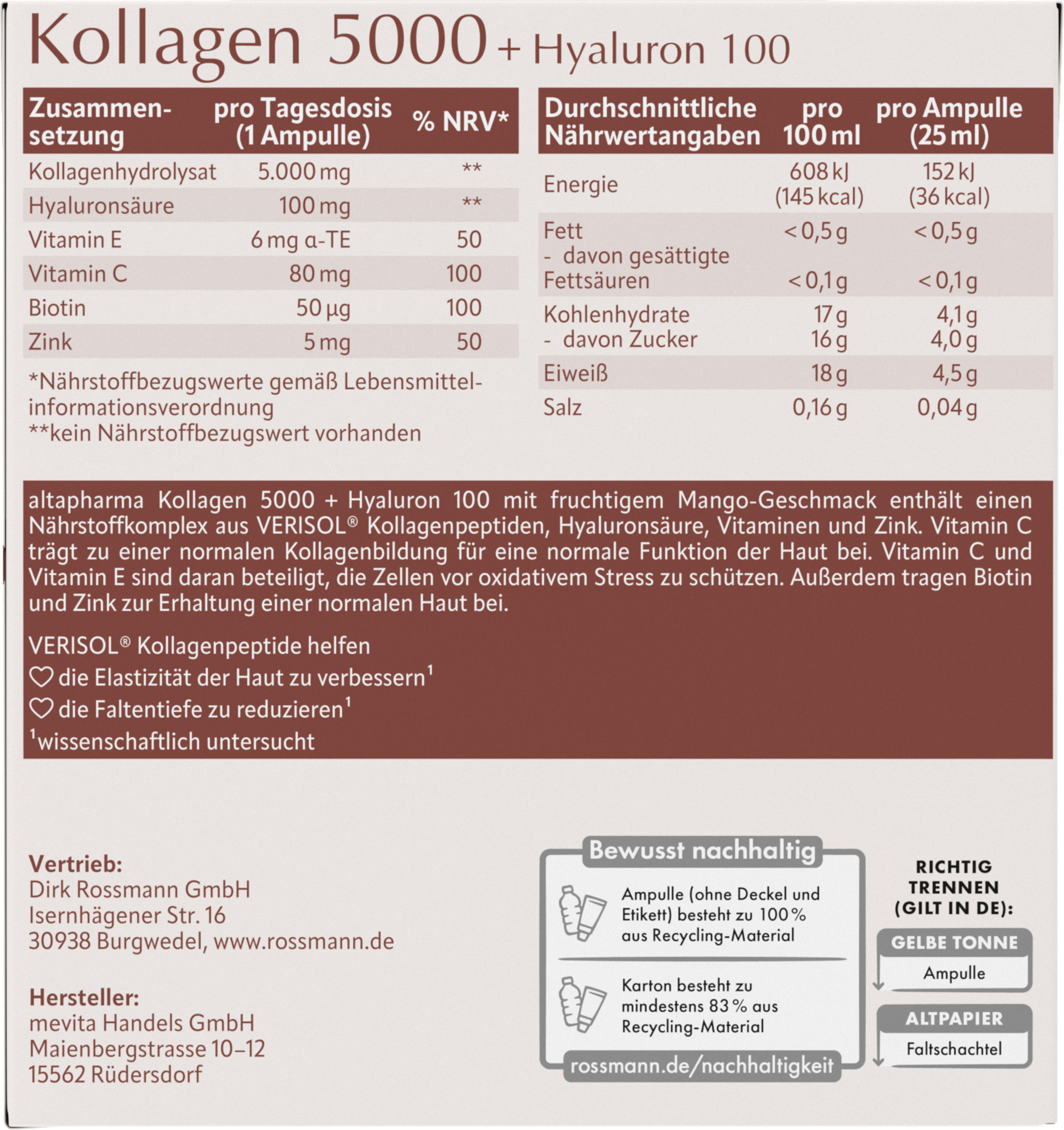 كولاجين 5000 + هيالورون 100 4