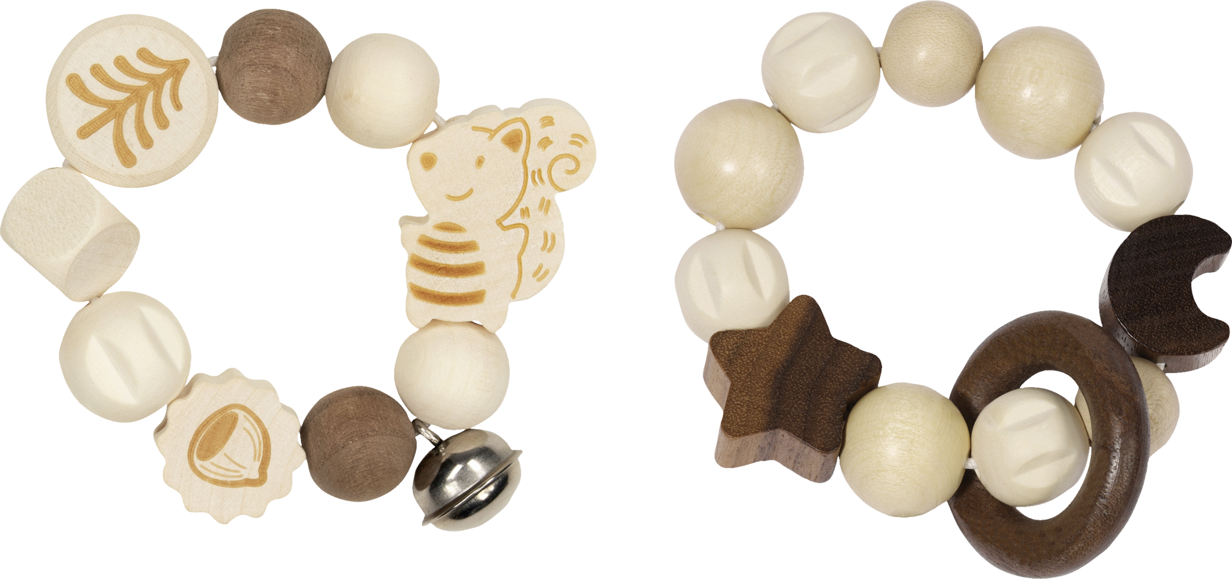 goki baby Greifling Set nature Mond und Sterne