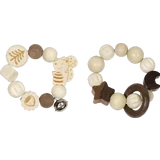 goki baby Greifling Set nature Mond und Sterne