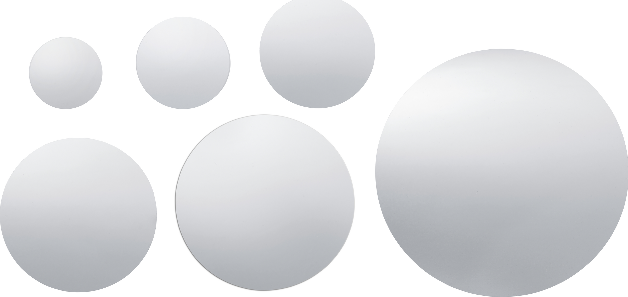 IDEENWELT 9er Set Selbstklebende Spiegelsticker