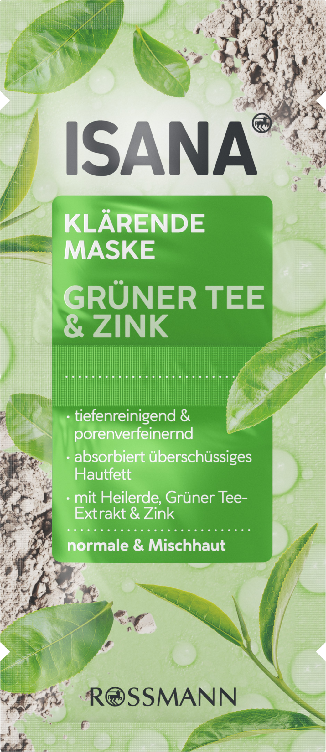 Sachetmaske Grüner Tee & Zink