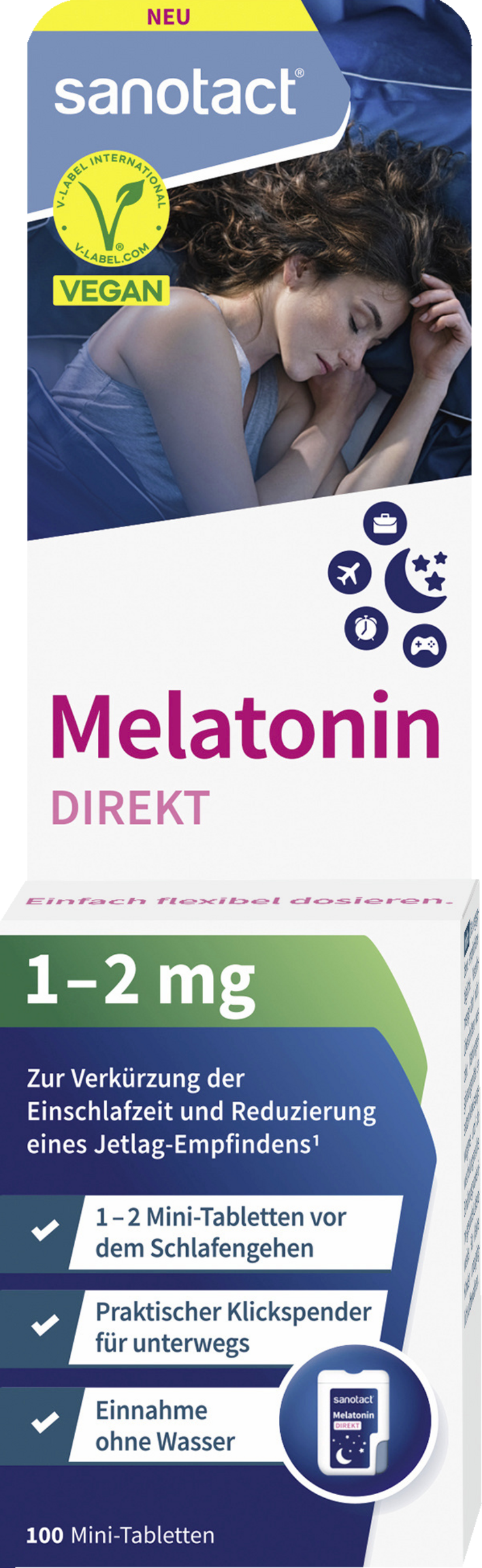 sanotact® Melatonin Direkt Mini-Tabletten