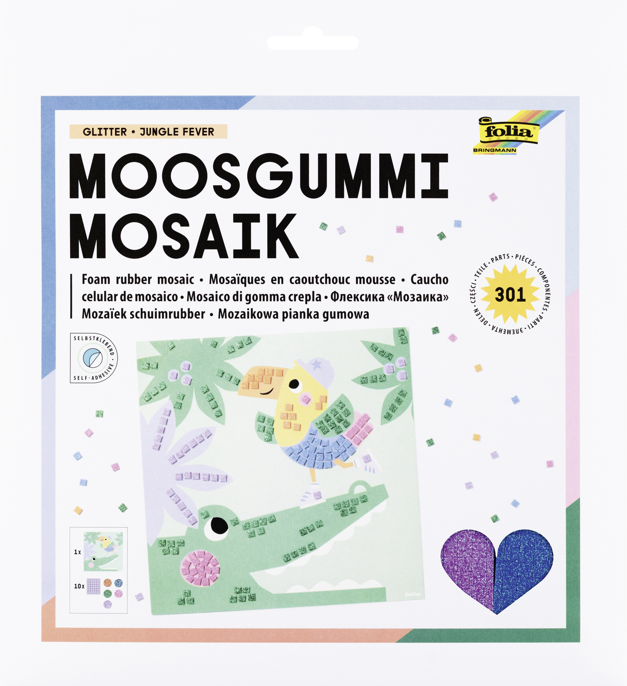 folia Glitter Moosgummi-Mosaik-Bastelset