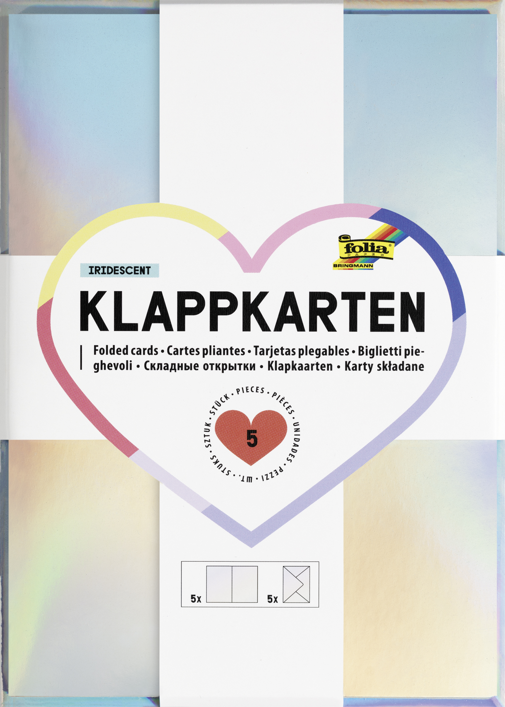 folia Klappkarten IRIDESCENT