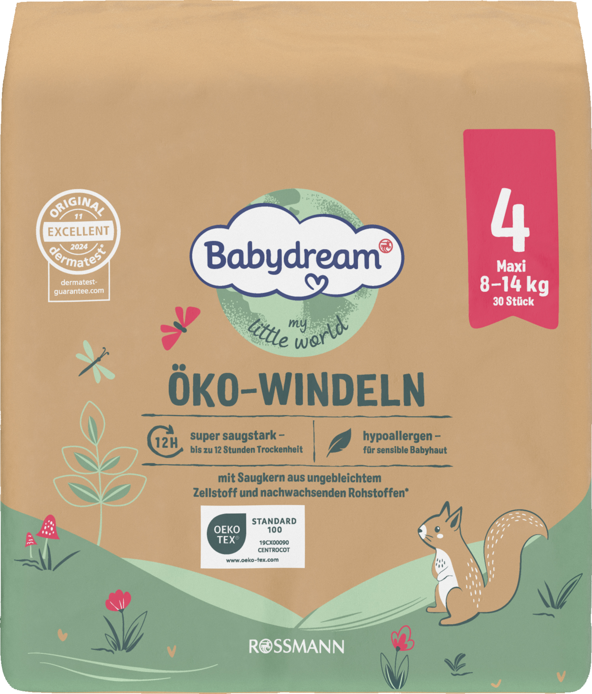 Öko Windeln Größe 4 Maxi, 30 Stück, 8-14 kg