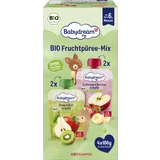 Bio Fruchtpüree-Mix (4x100g) Erdbeere & Banane in Apfel + Birne & Kiwi in Apfel