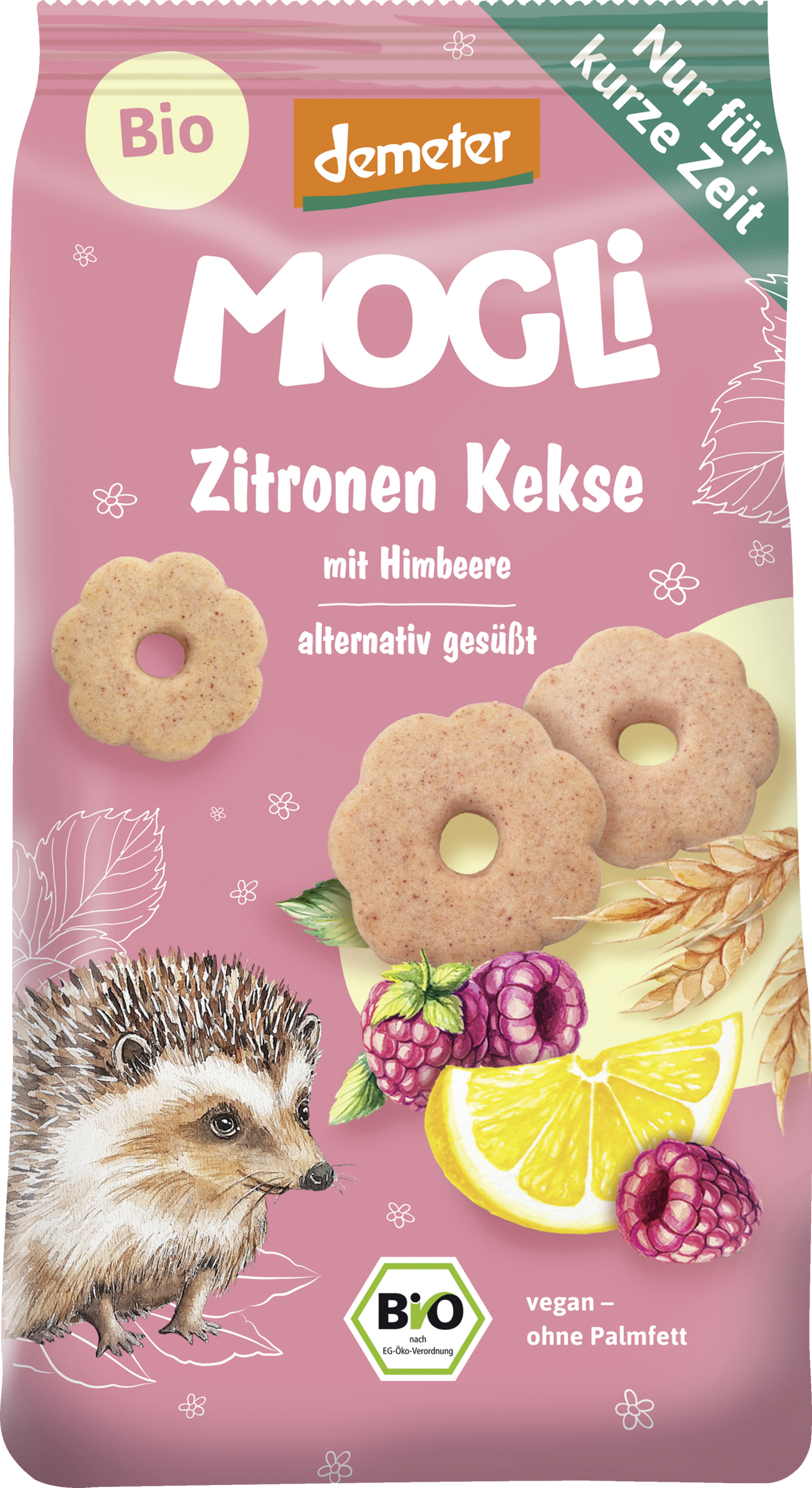 Bio Zitronen Kekse mit Himbeere