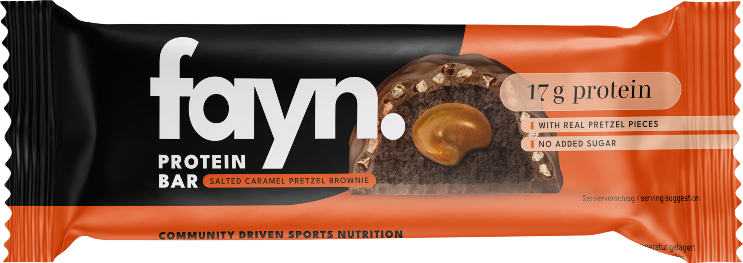 fayn Protein Bar Salted Caramel Pretzel Brownie