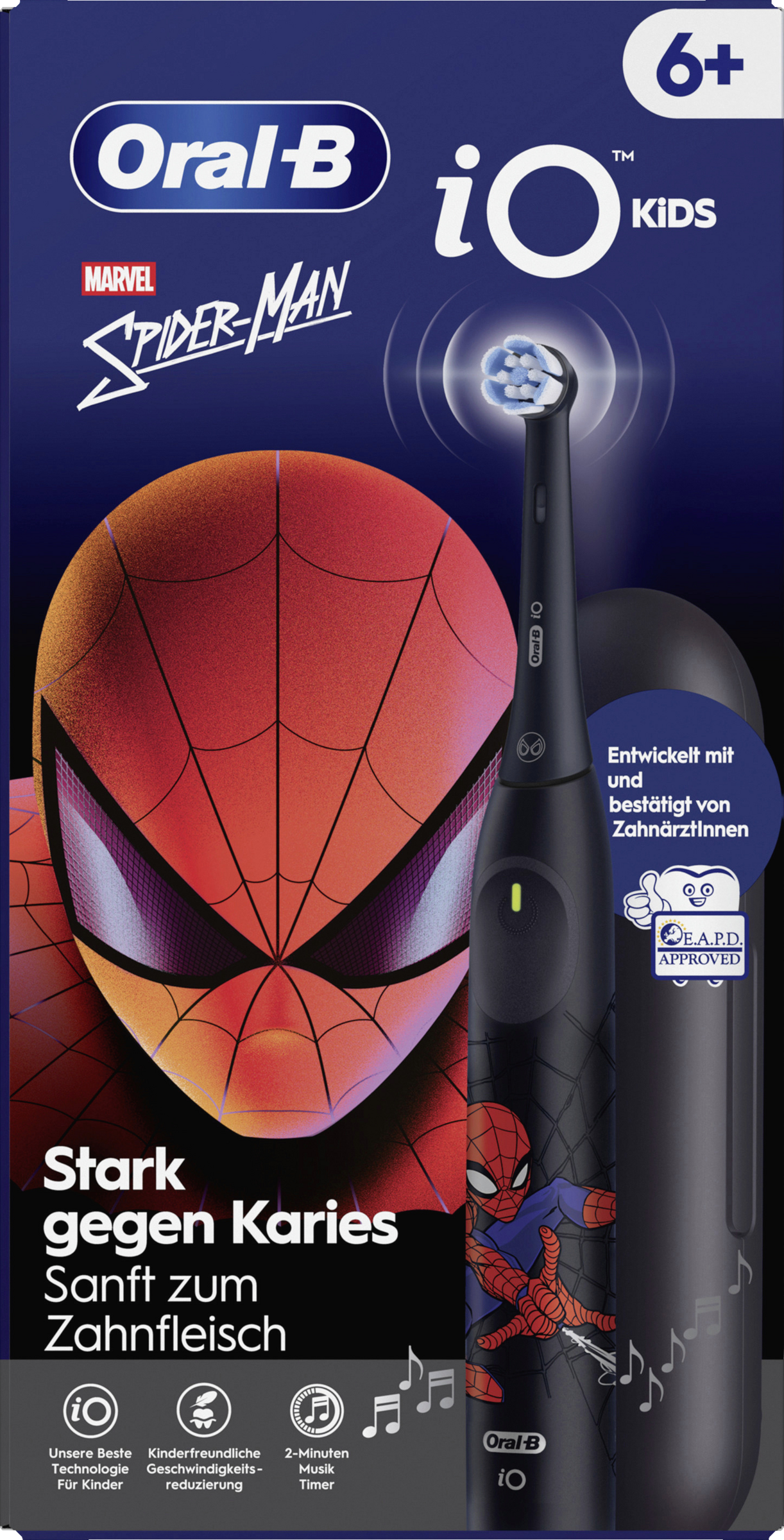 Oral-B iO Kids 6 elektrische Zahnbürste mit Reiseetui Spiderman