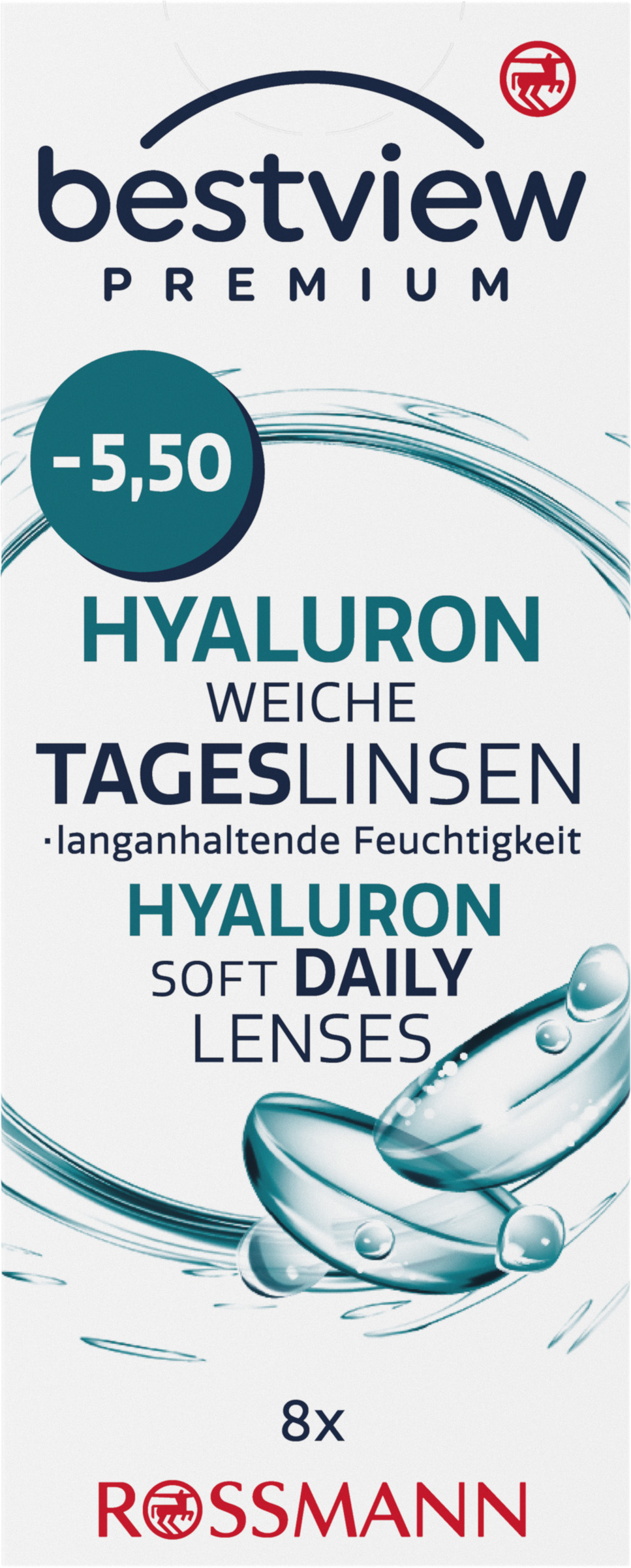 BestView Premium weiche Tageslinsen Hyaluron -5,50