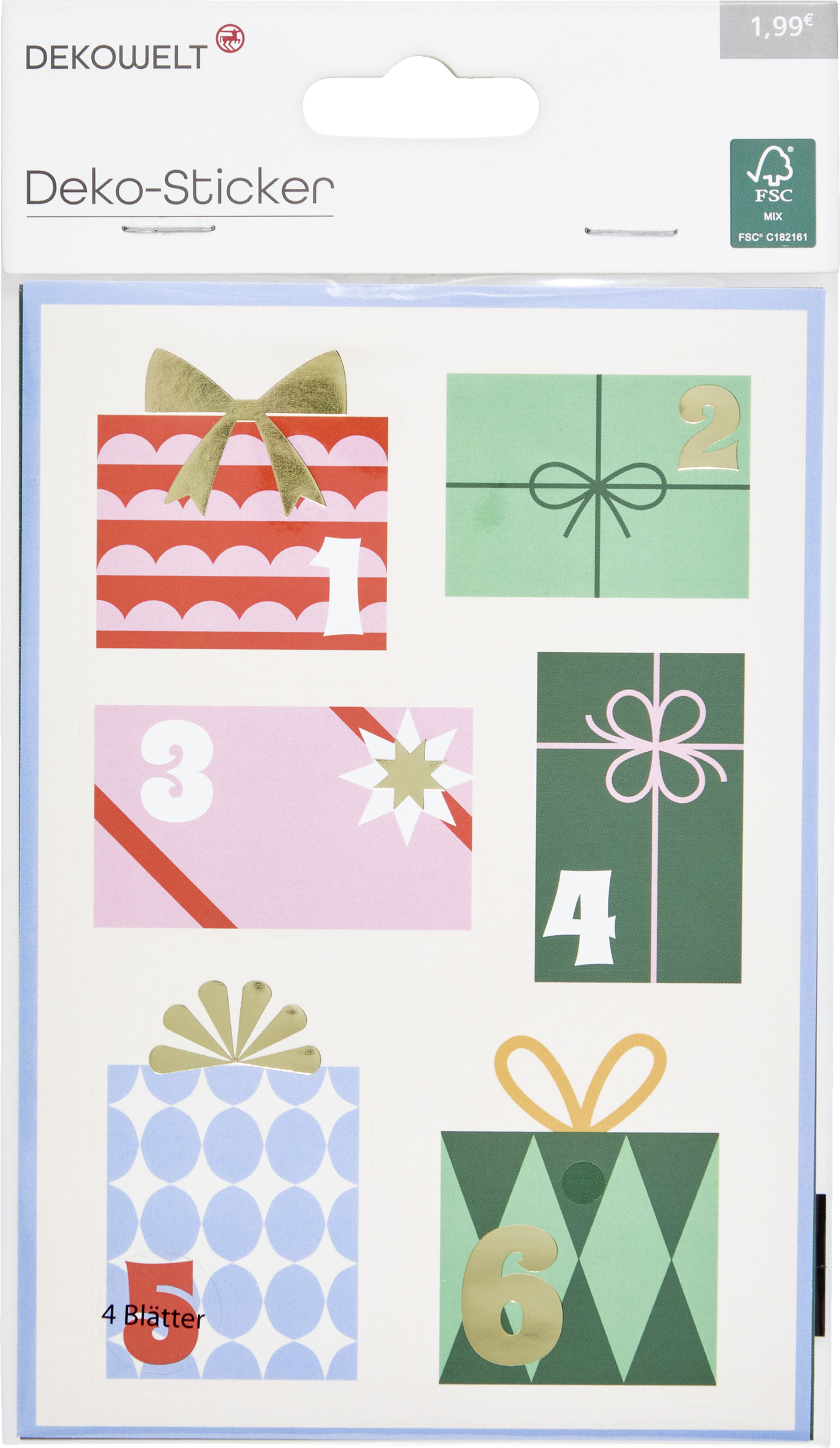 DEKOWELT ADVENTSKALENDER STICKER