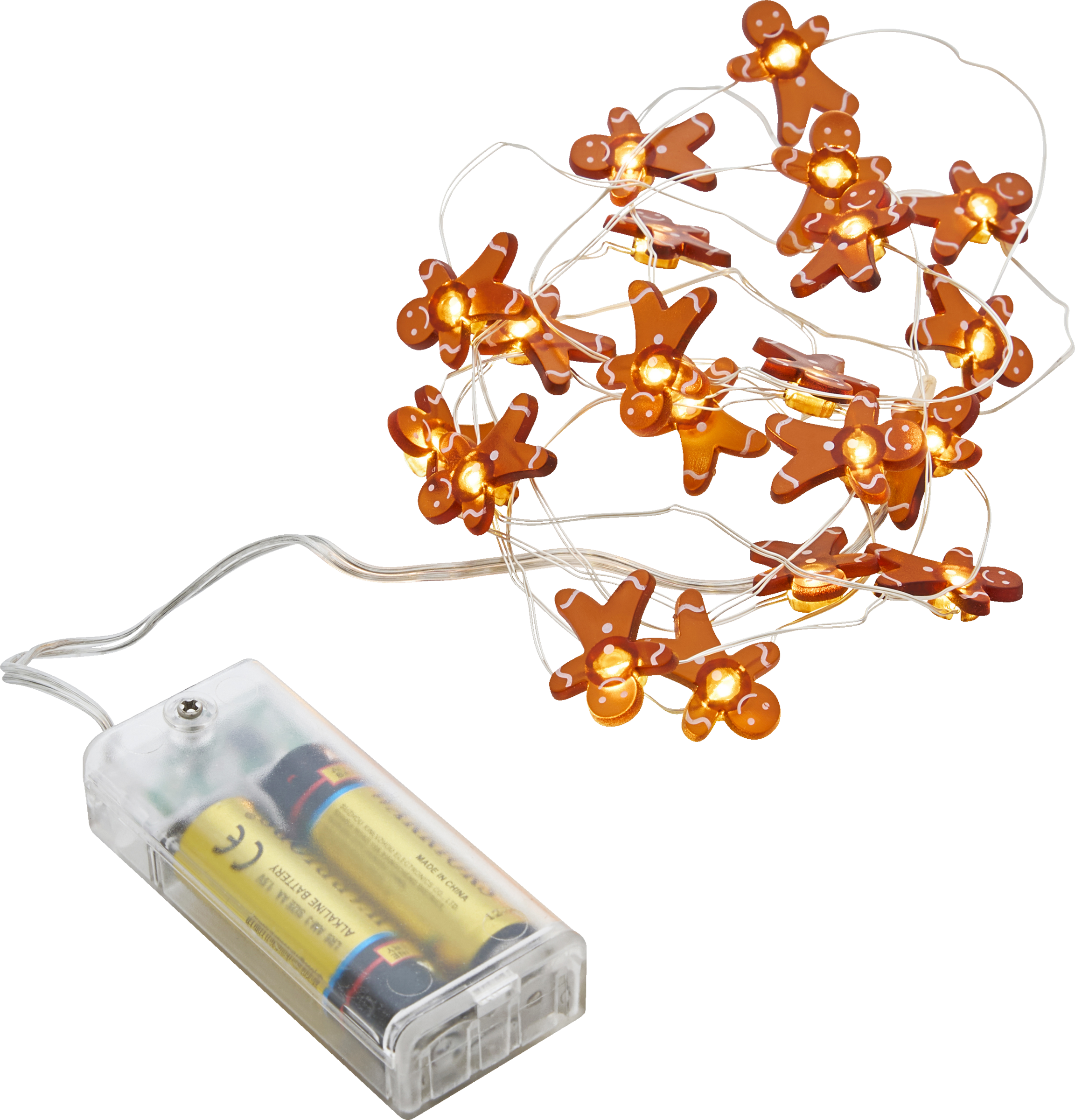 IDEENWELT Micro-LED-Lichterkette - Lebkuchenmänner