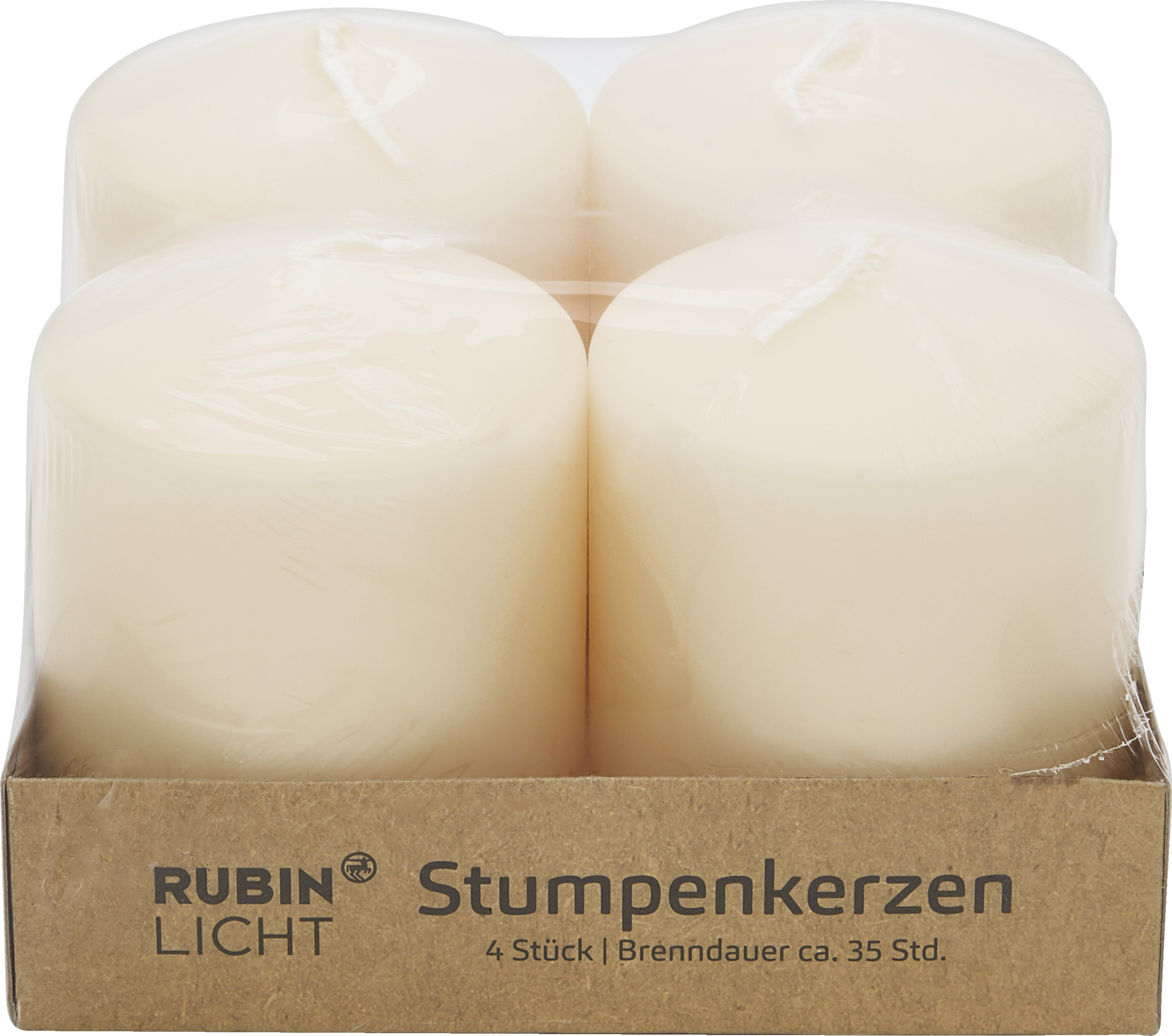 RUBIN LICHT Stumpenkerzen champagner 90/70