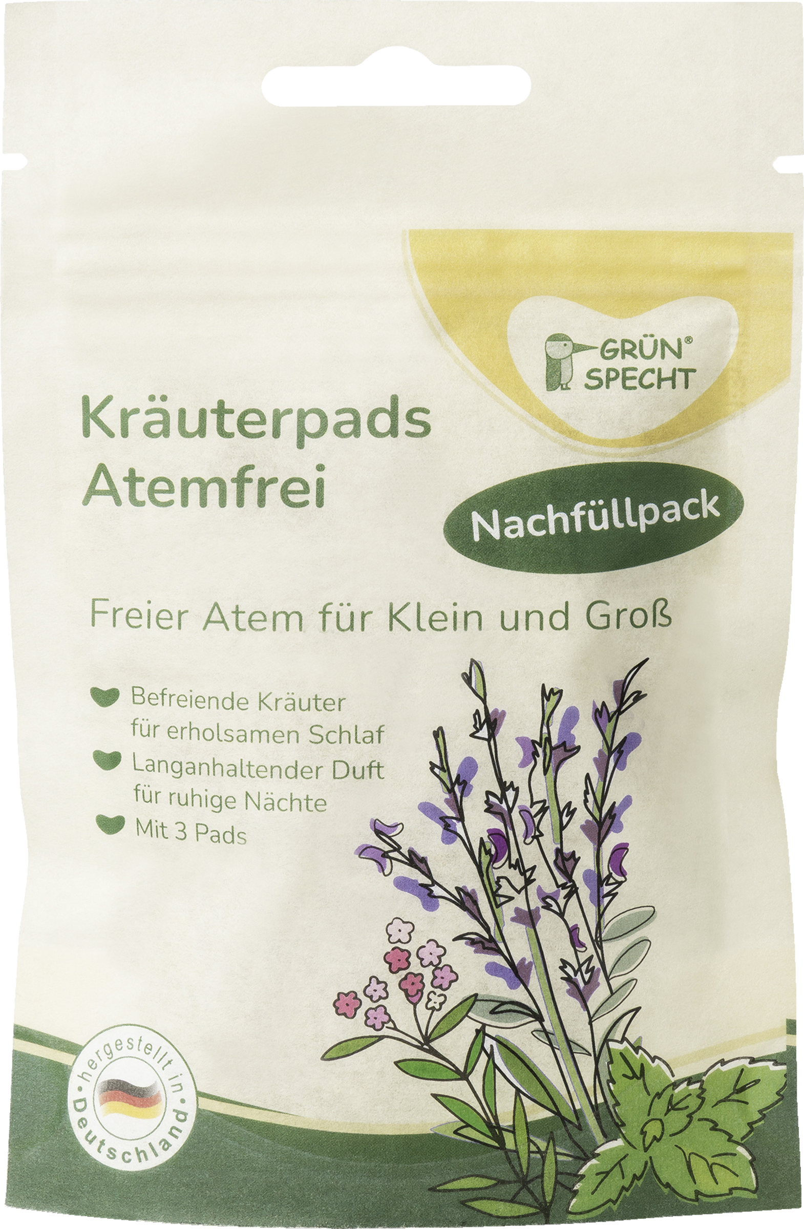 GRÜNSPECHT Kräuterpads Atemfrei Nachfüllpack