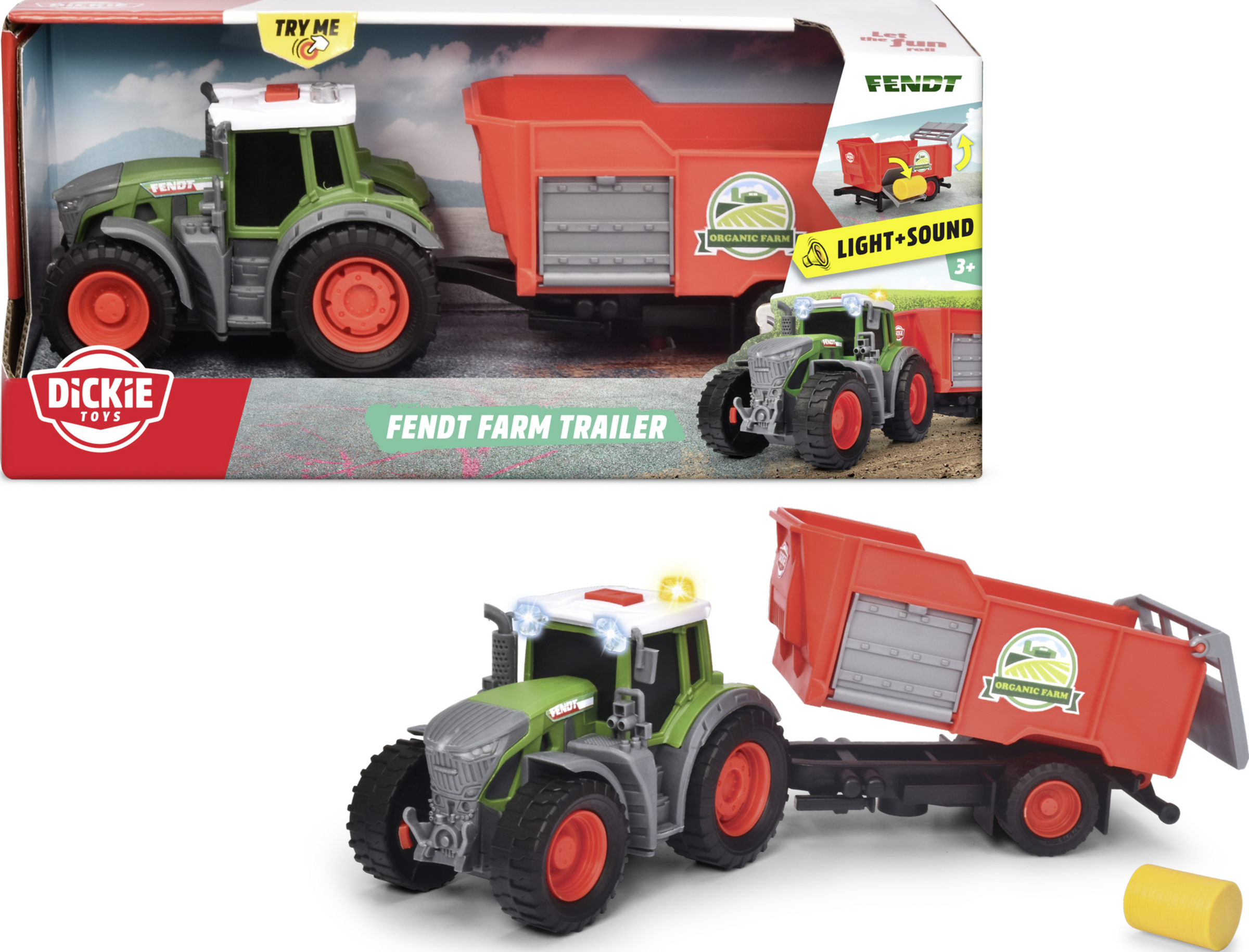 Dickie Toys Fendt Traktor mit Anhänger