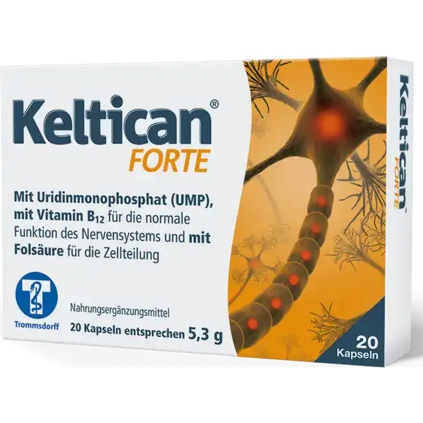 قوي مع يوريدين أحادي الفوسفات + فيتامين ب12 + حمض الفوليك