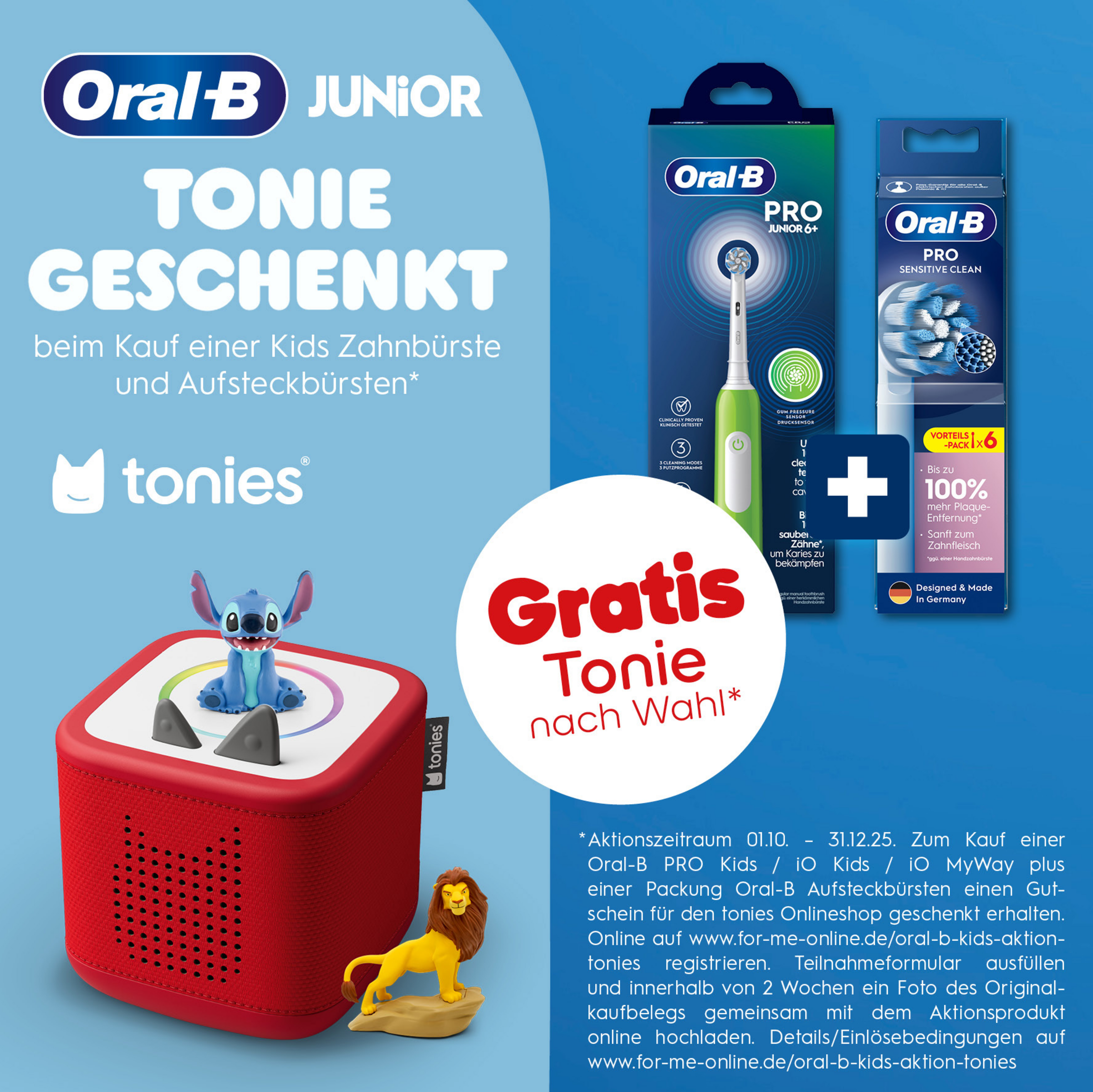Oral-B Elektrische Zahnbürste PRO Junior 6+ Base Green