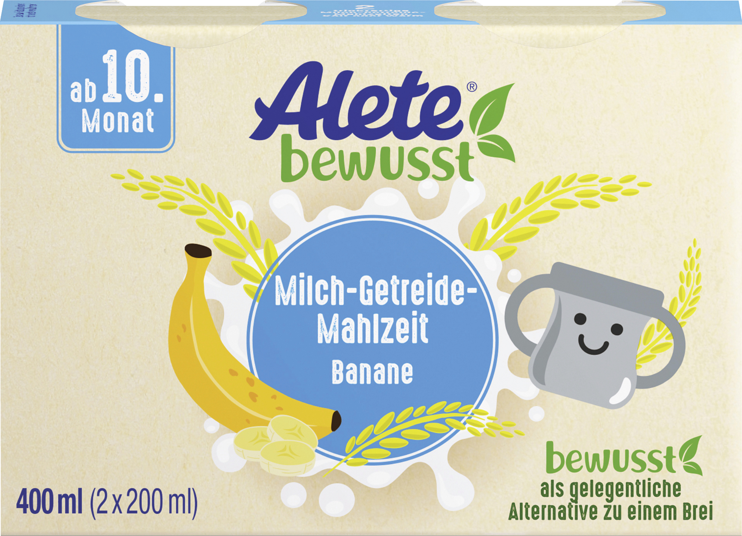 Alete bewusst Milch-Getreide-Mahlzeit Banane ab 10. Monat Banane