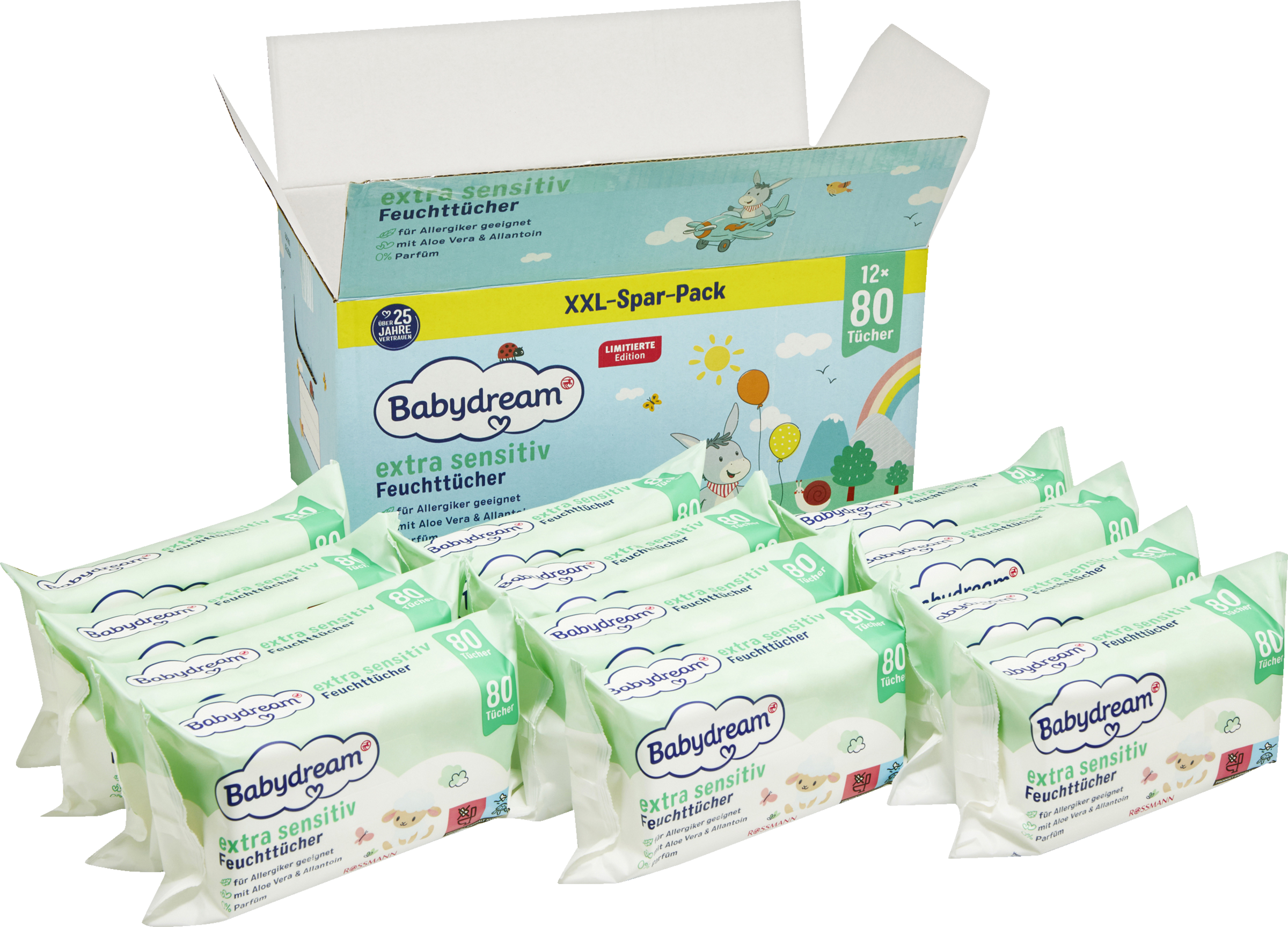 extra sensitiv Feuchttücher XXL Spar-Pack 960.0 Stück