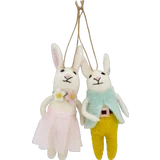 2er Set Filzhänger Hasen