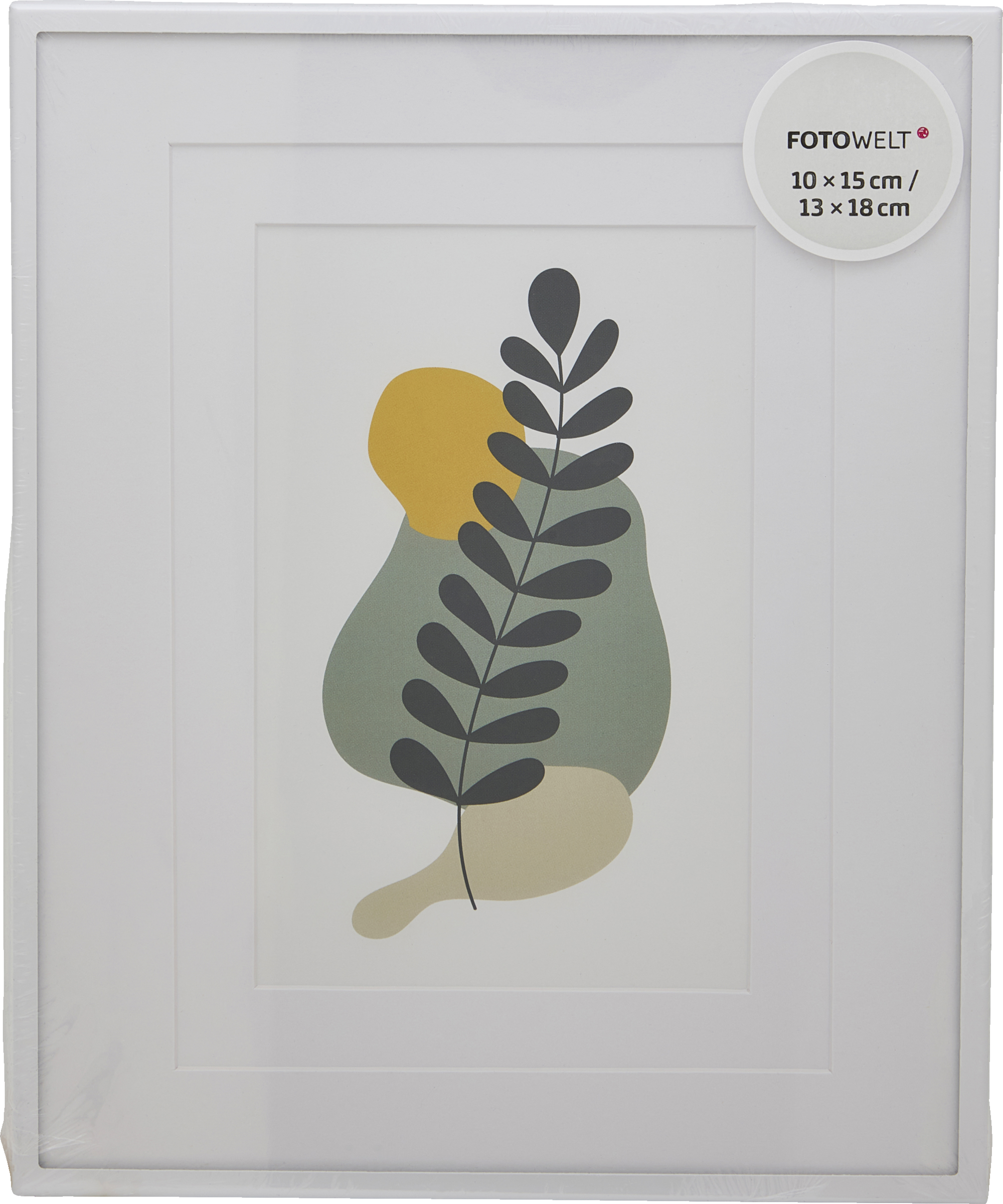 Fotowelt Aluminiumrahmen mit Passepartout weiß