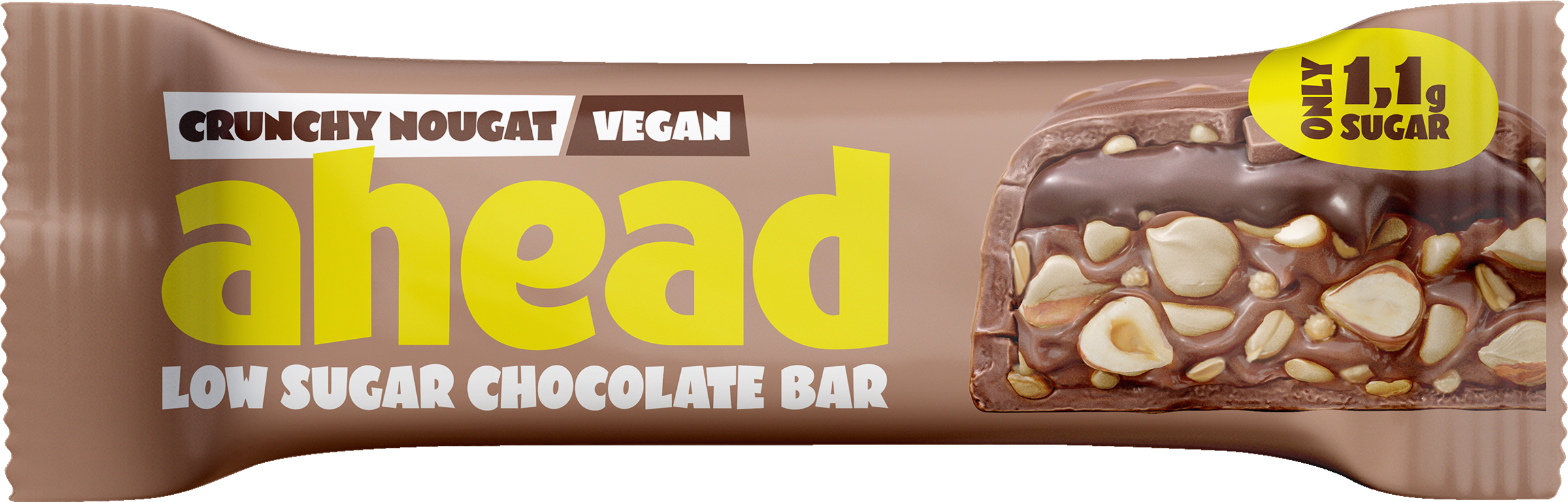 ahead Low Sugar Chocolate Bar Crunchy Nougat