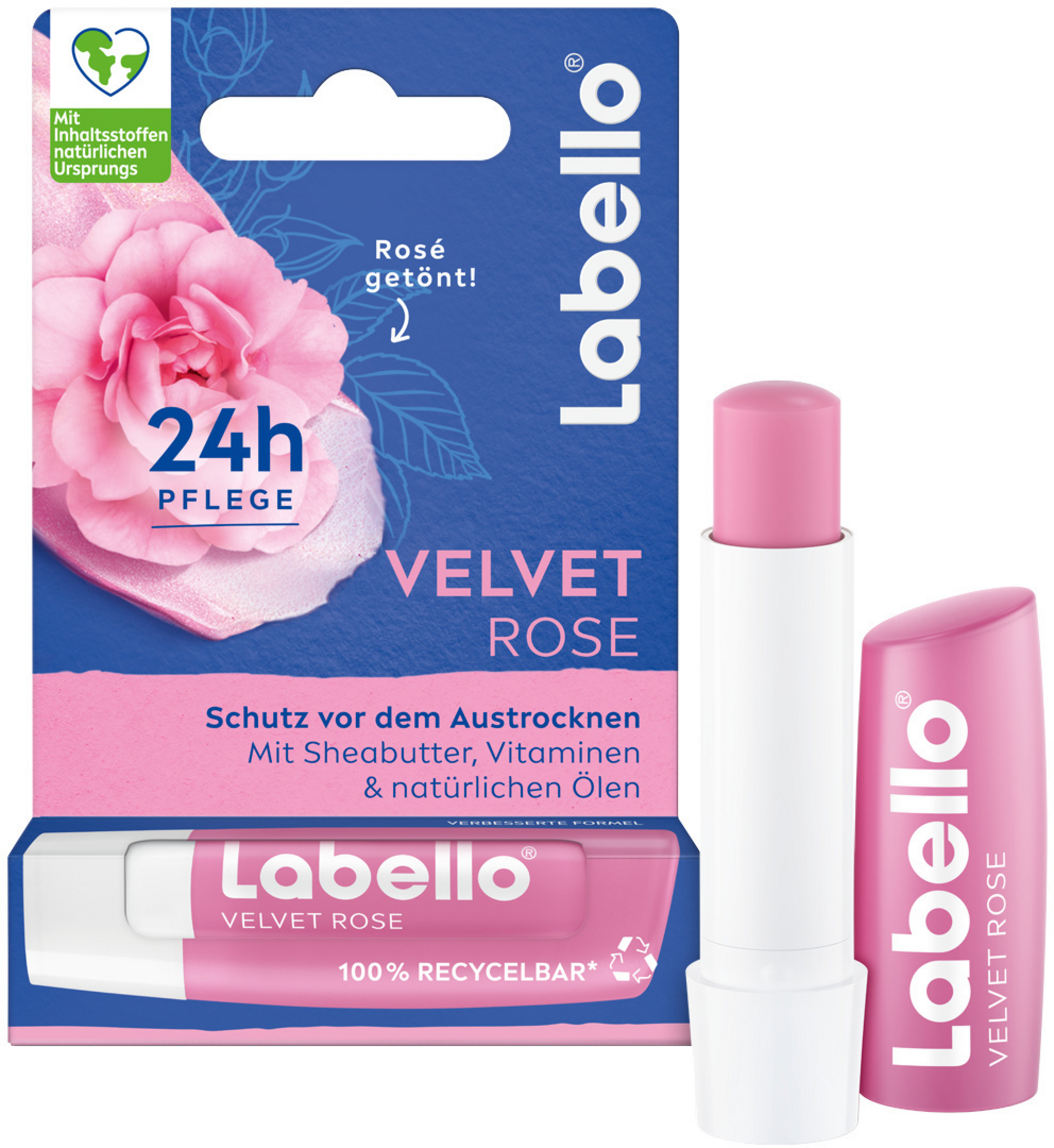 Labello Lippenpflegestift Velvet Rose