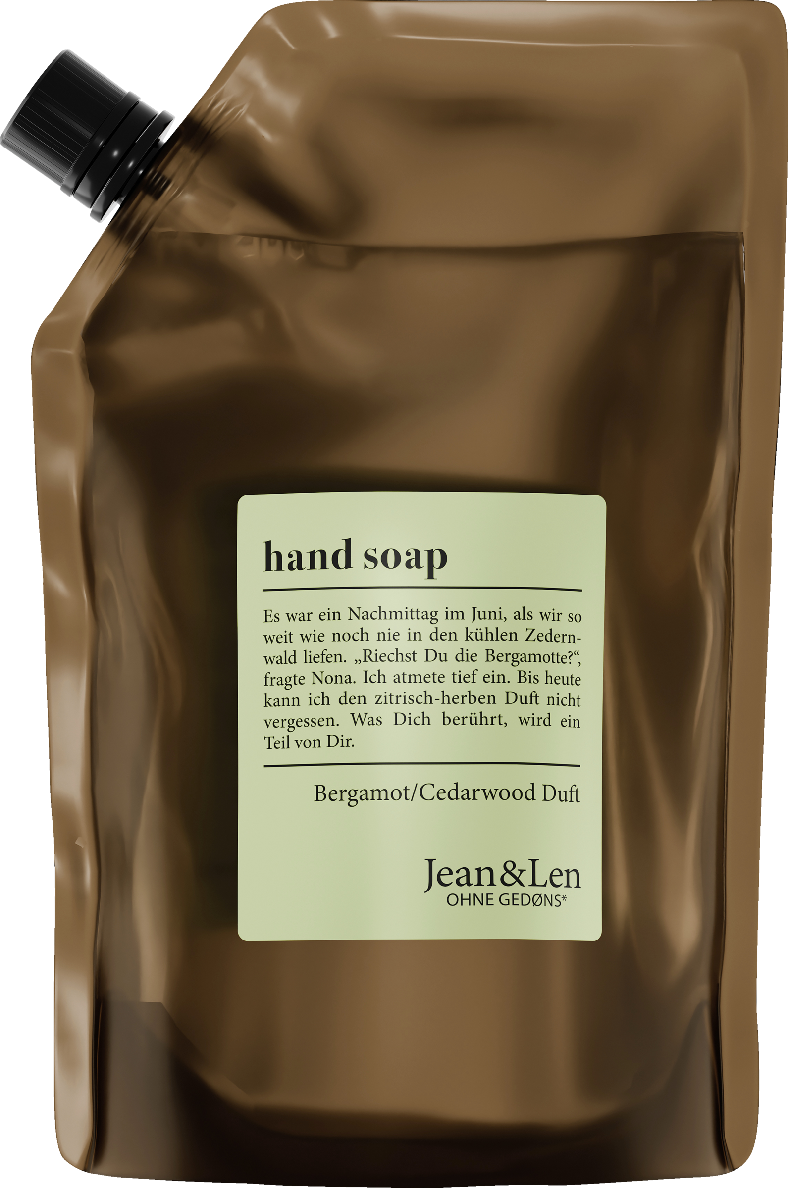 Jean&Len Handseife Bergamot/Cedarwood Nachfüllbeutel