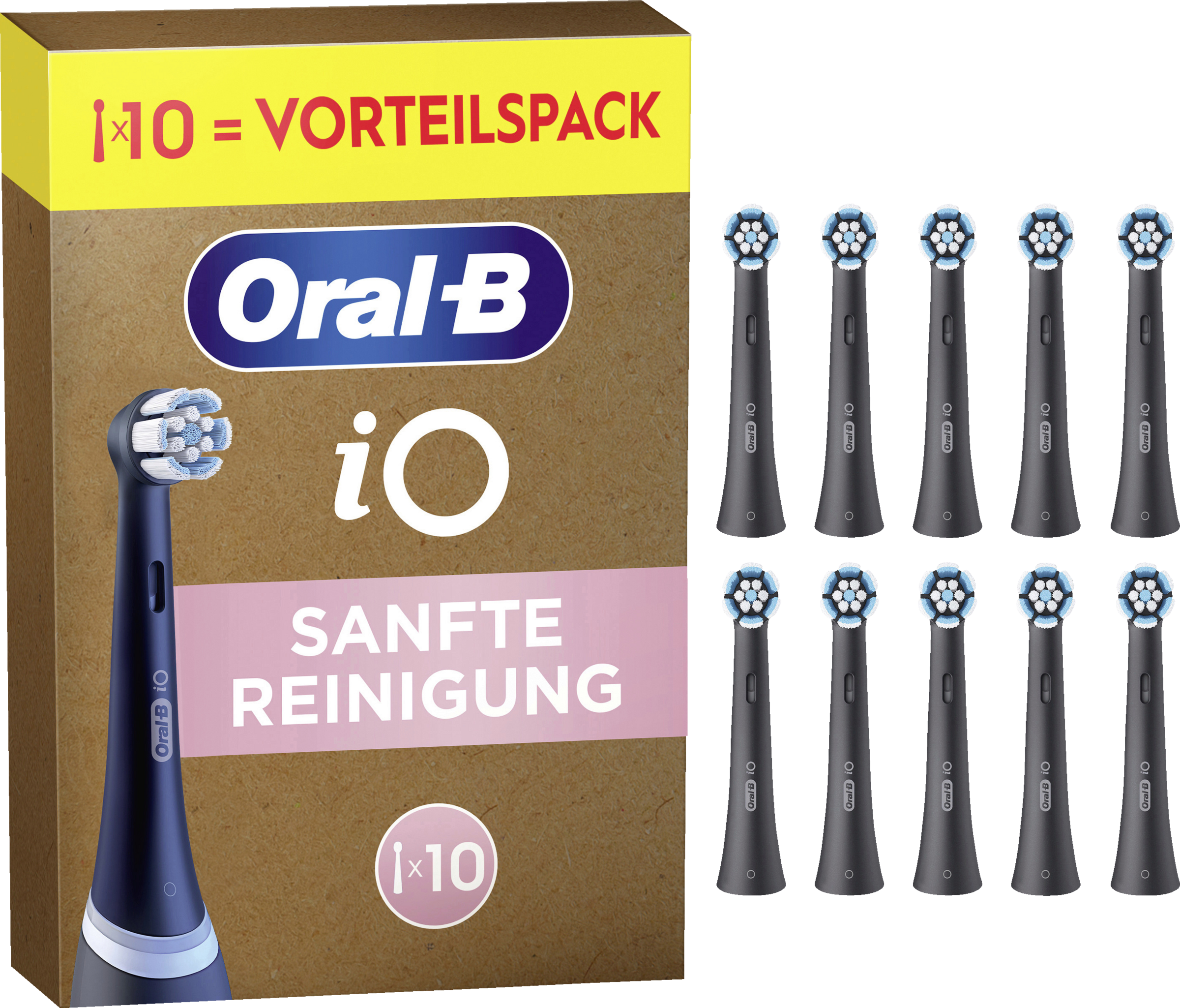 رؤوس فرش تنظيف ناعمة iO سوداء - مجموعة من 10 قطع