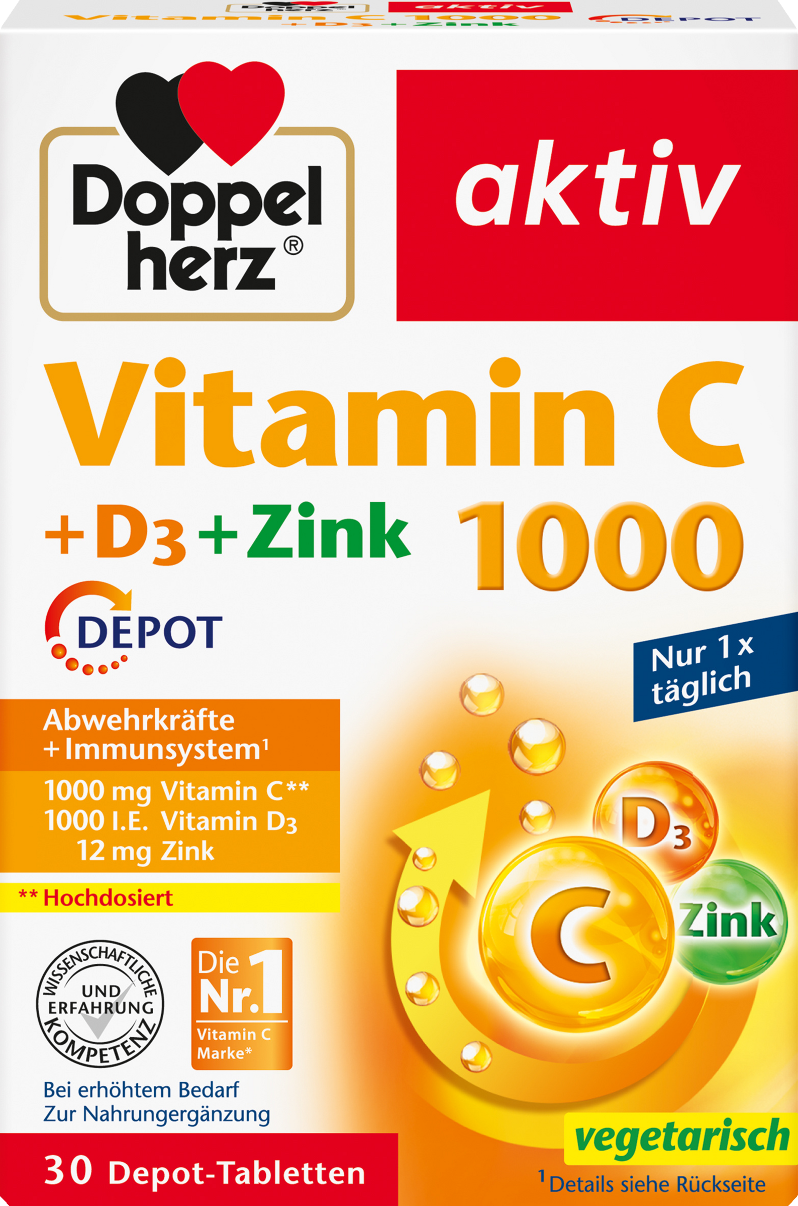 Doppelherz aktiv Vitamin C 1000 + D3 + Zink