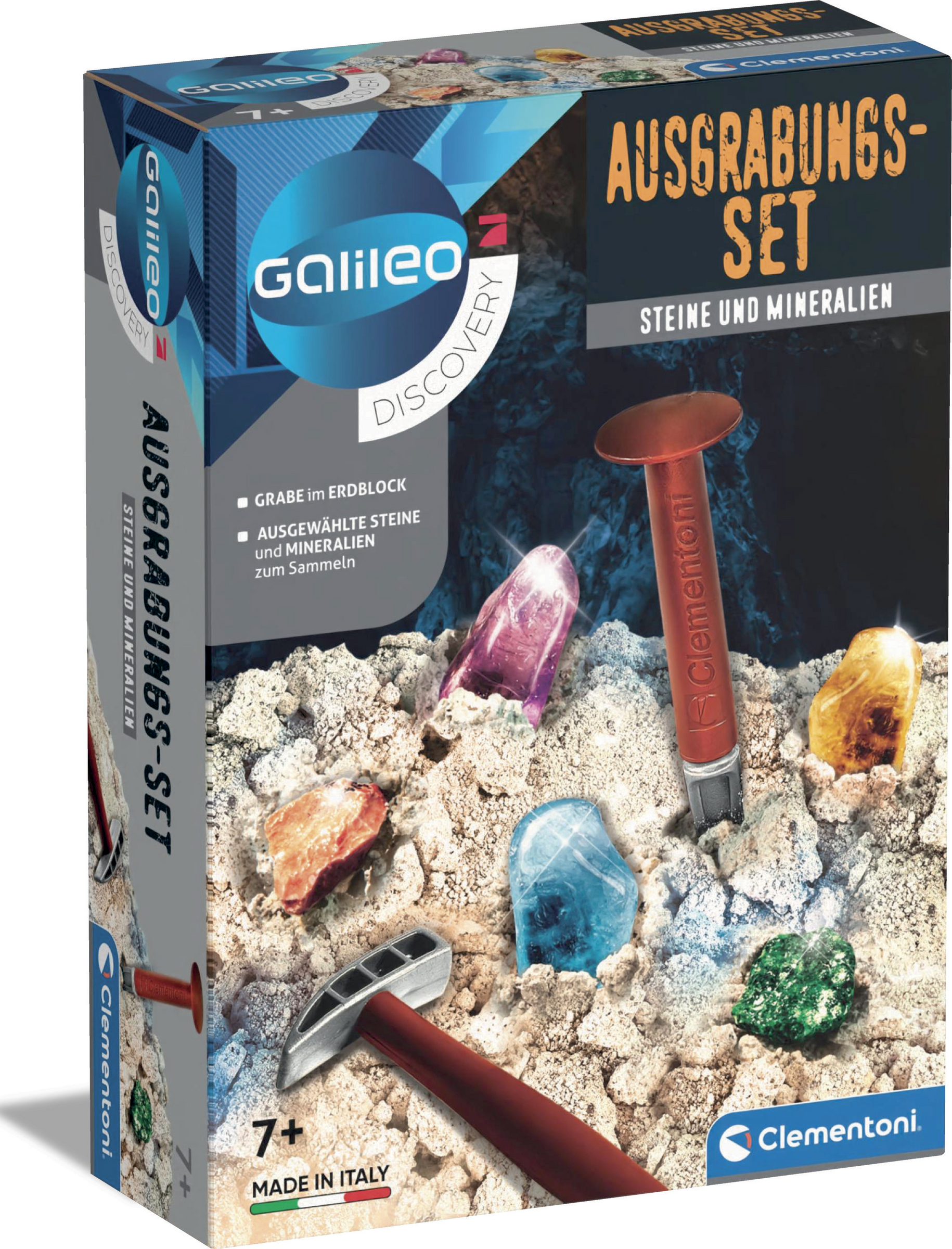 Clementoni 69940 Steine und Mineralien Ausgrabungs-Set