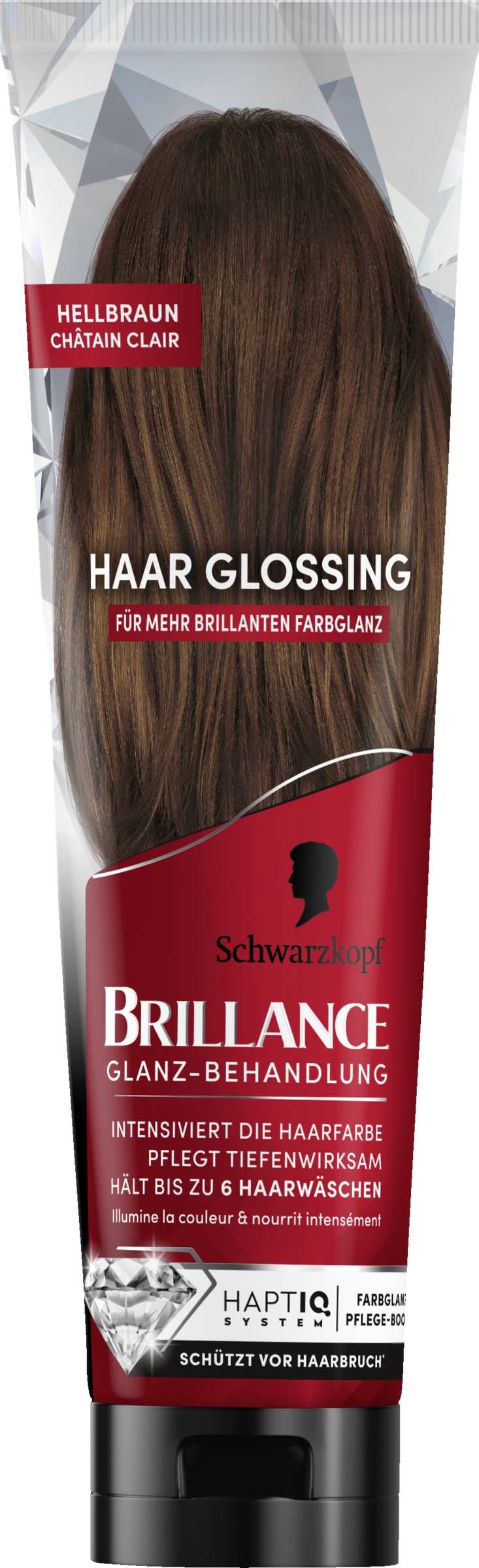 Haar Glossing Hellbraun