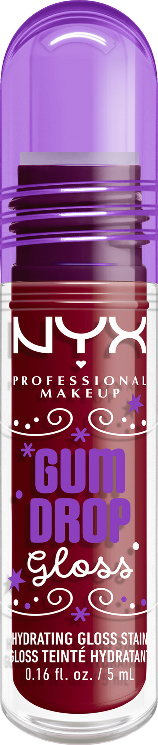 NYX Professional MakeUp Holiday 2025 Gumdrop Lip I.V. Gloss Stain Lipgloss - Cranberry Splash