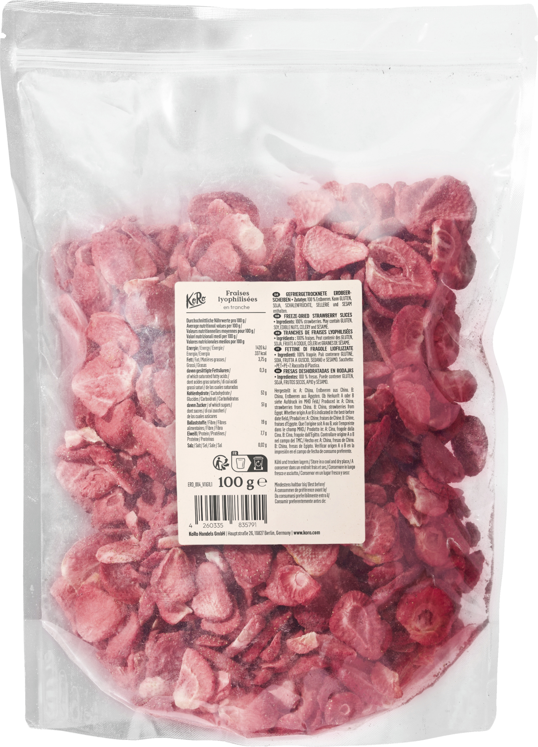 KoRo Erdbeerscheiben gefriergetrocknet