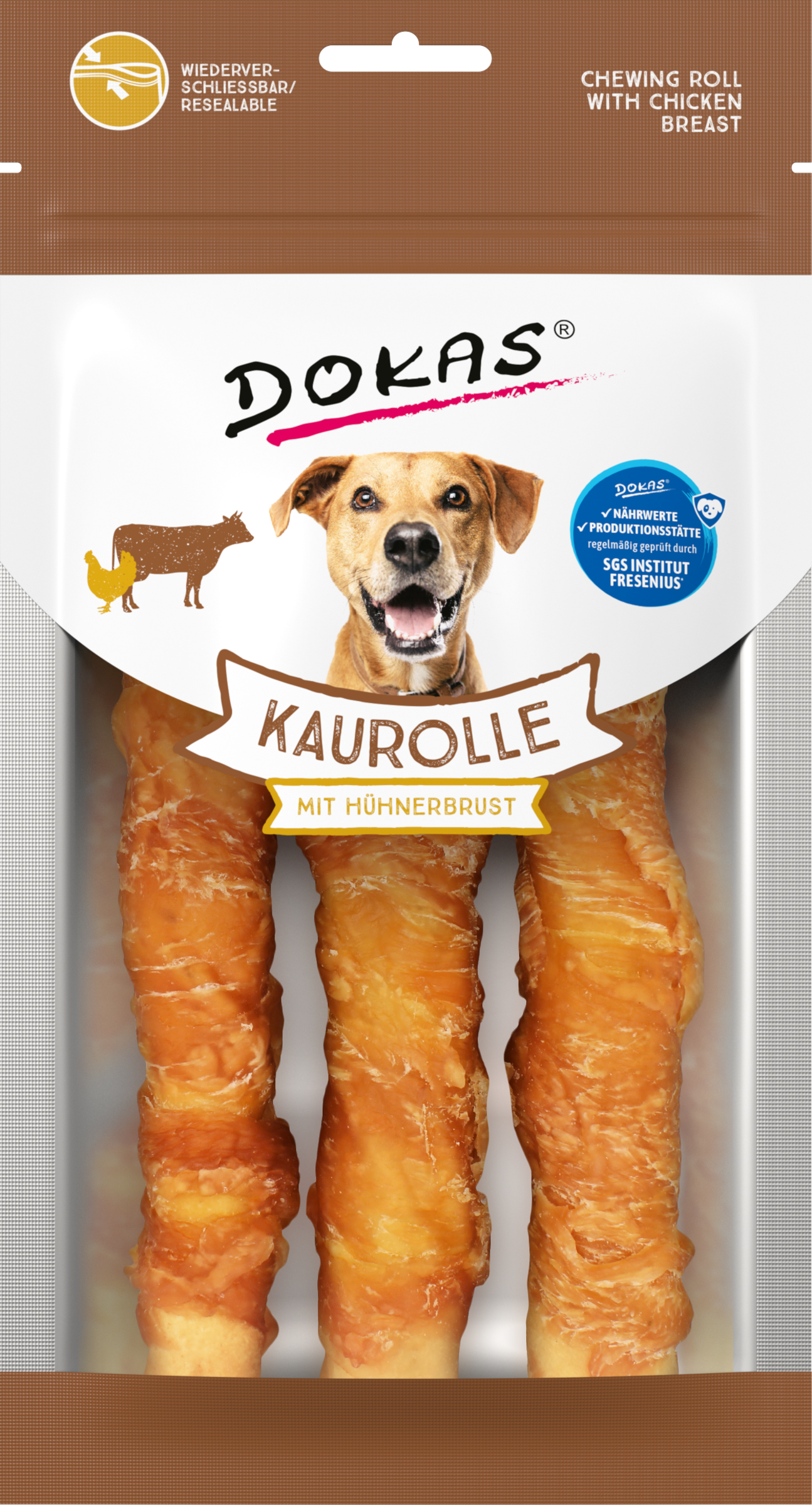 DOKAS Kaurolle mit Hühnerbrust Medium