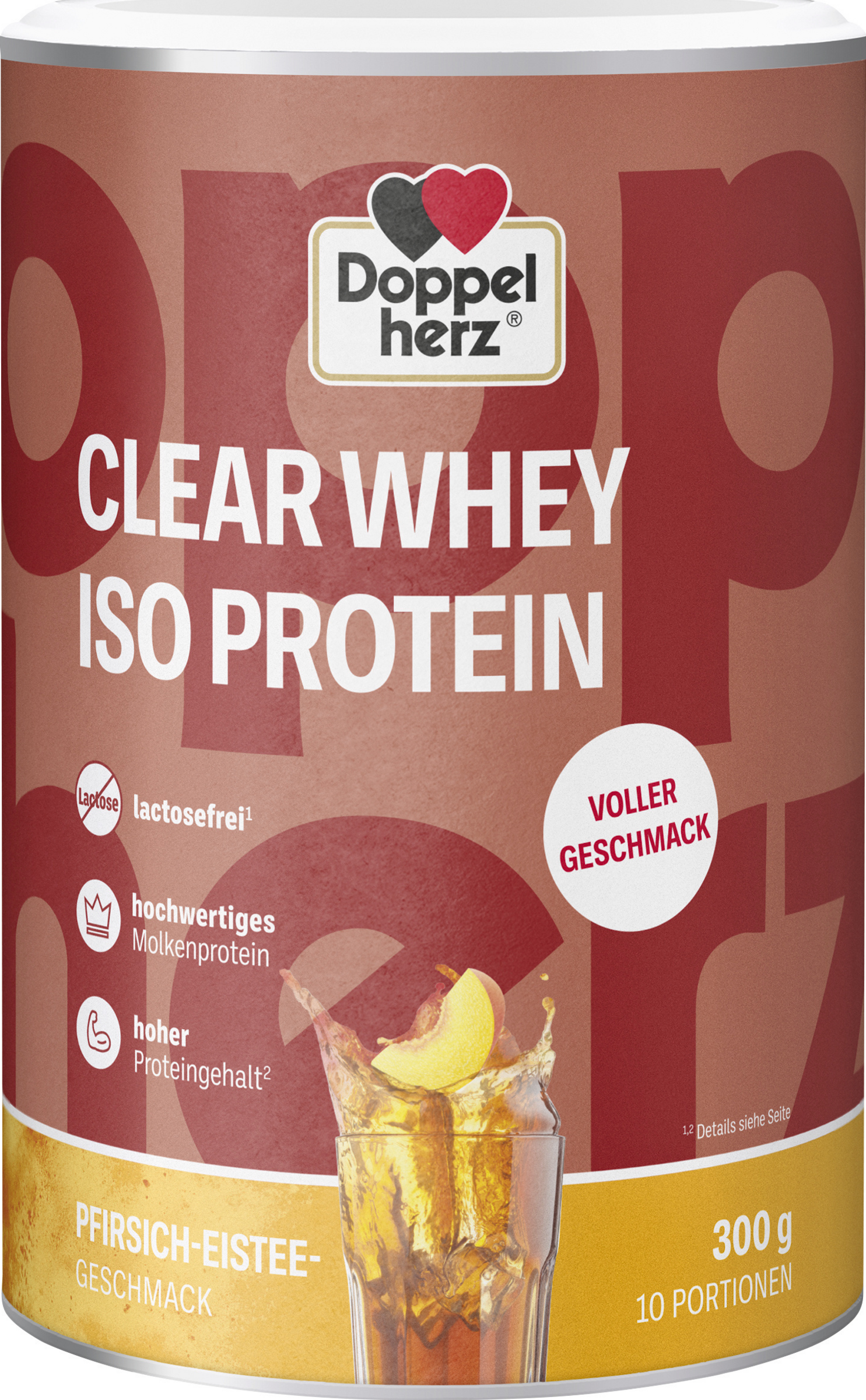 Doppelherz Clear Whey Iso Protein Pfirsich-Eistee-Geschmack