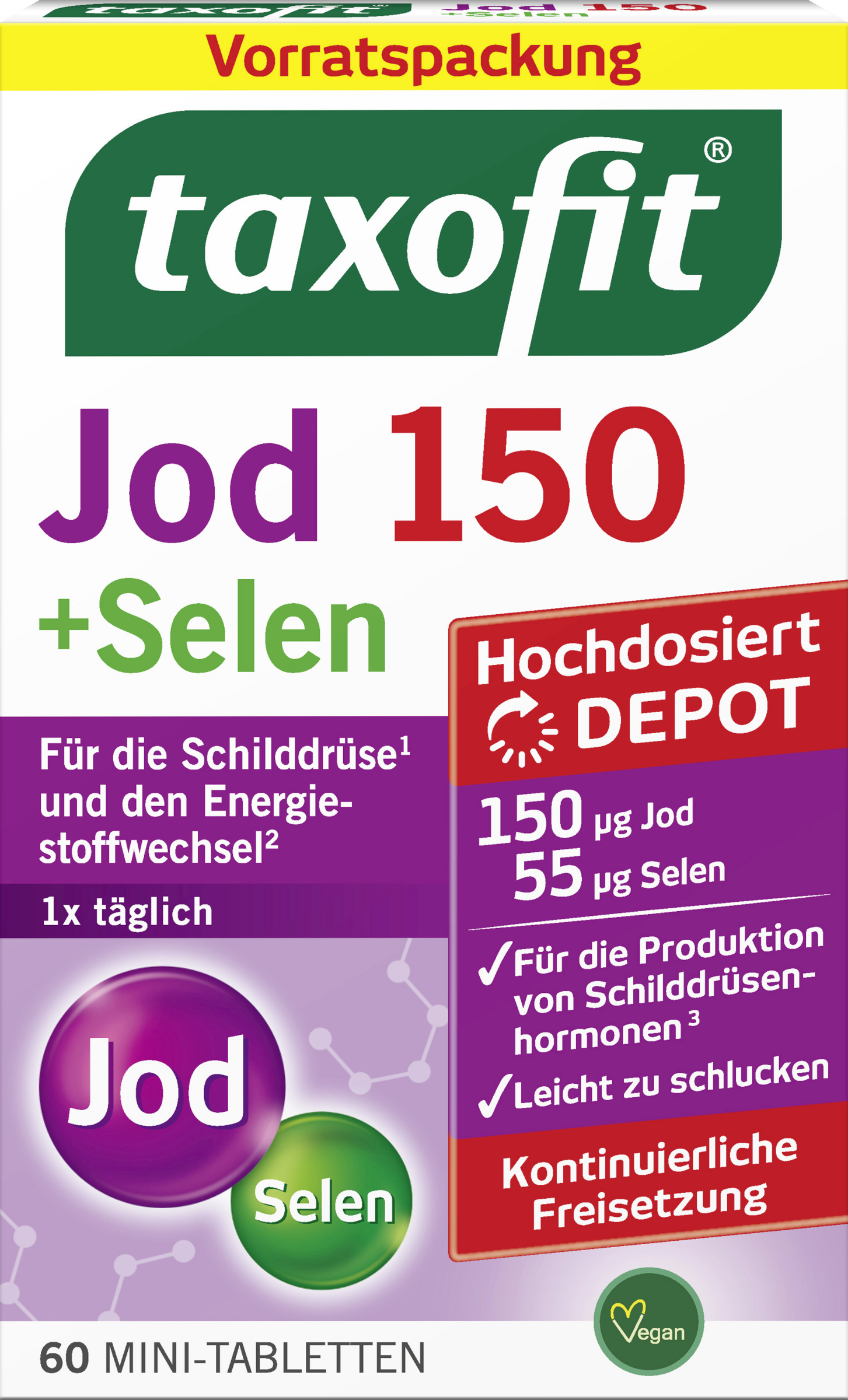 taxofit Jod 150 + Selen Depot Mini-Tabletten