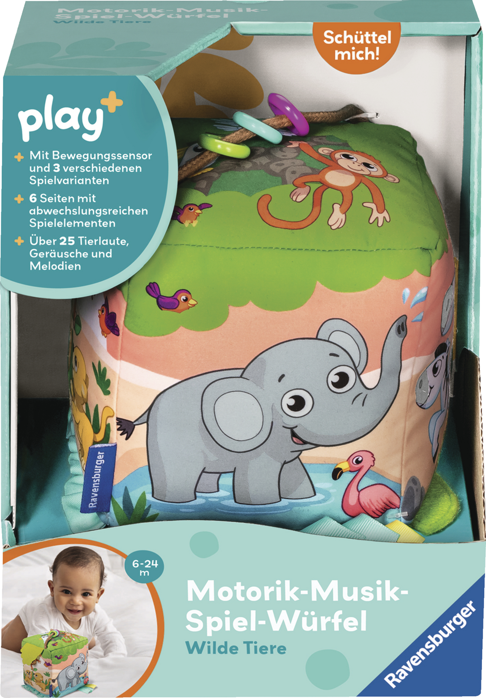 Ravensburger Motorik-Musik-Spiel-Würfel: Wilde Tiere