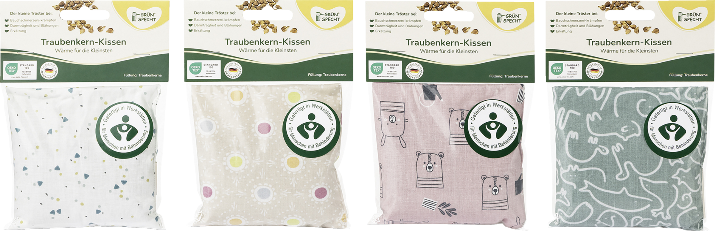 GRÜNSPECHT Traubenkern-Kissen