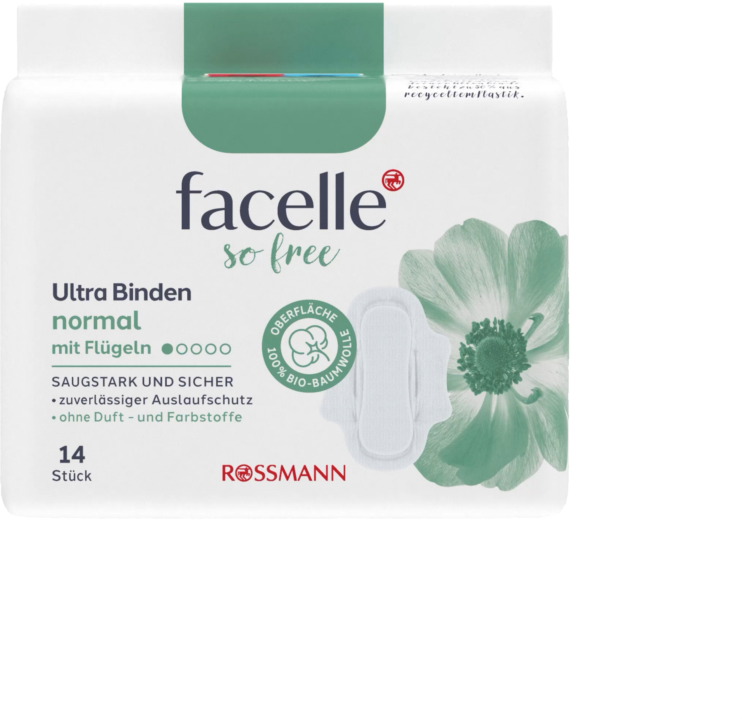 facelle So Free Ultra Binde Normal mit Flügeln