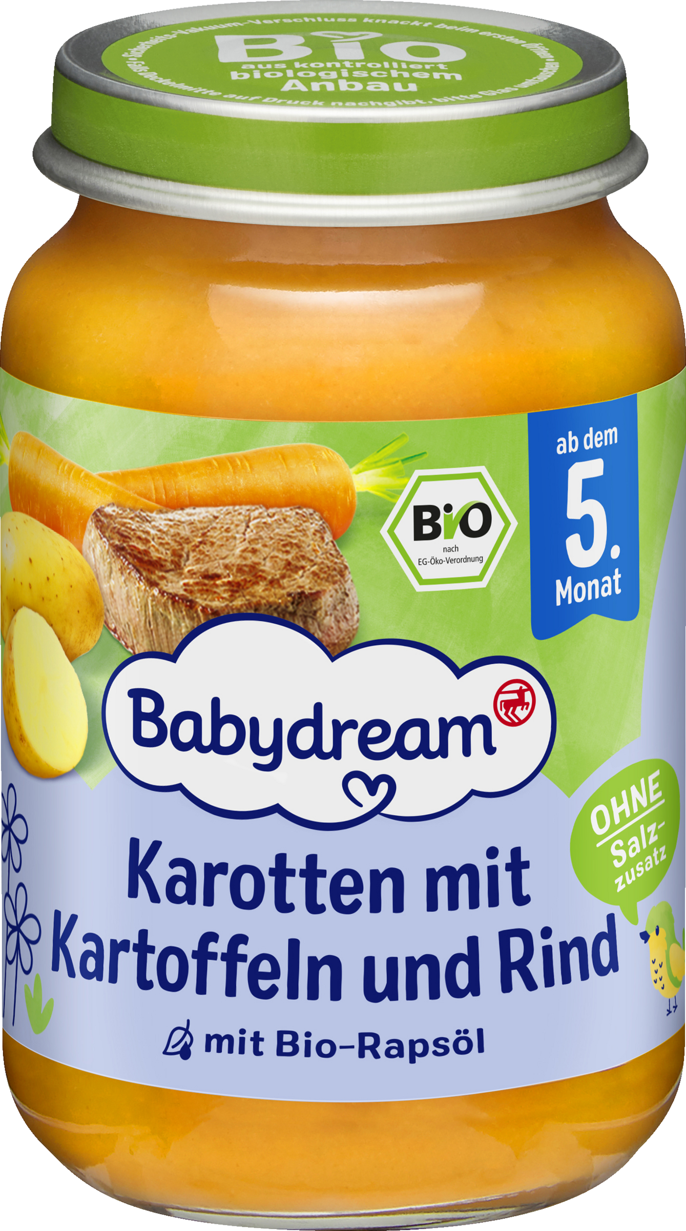 Babydream Karotten mit Kartoffeln und Rind 190g