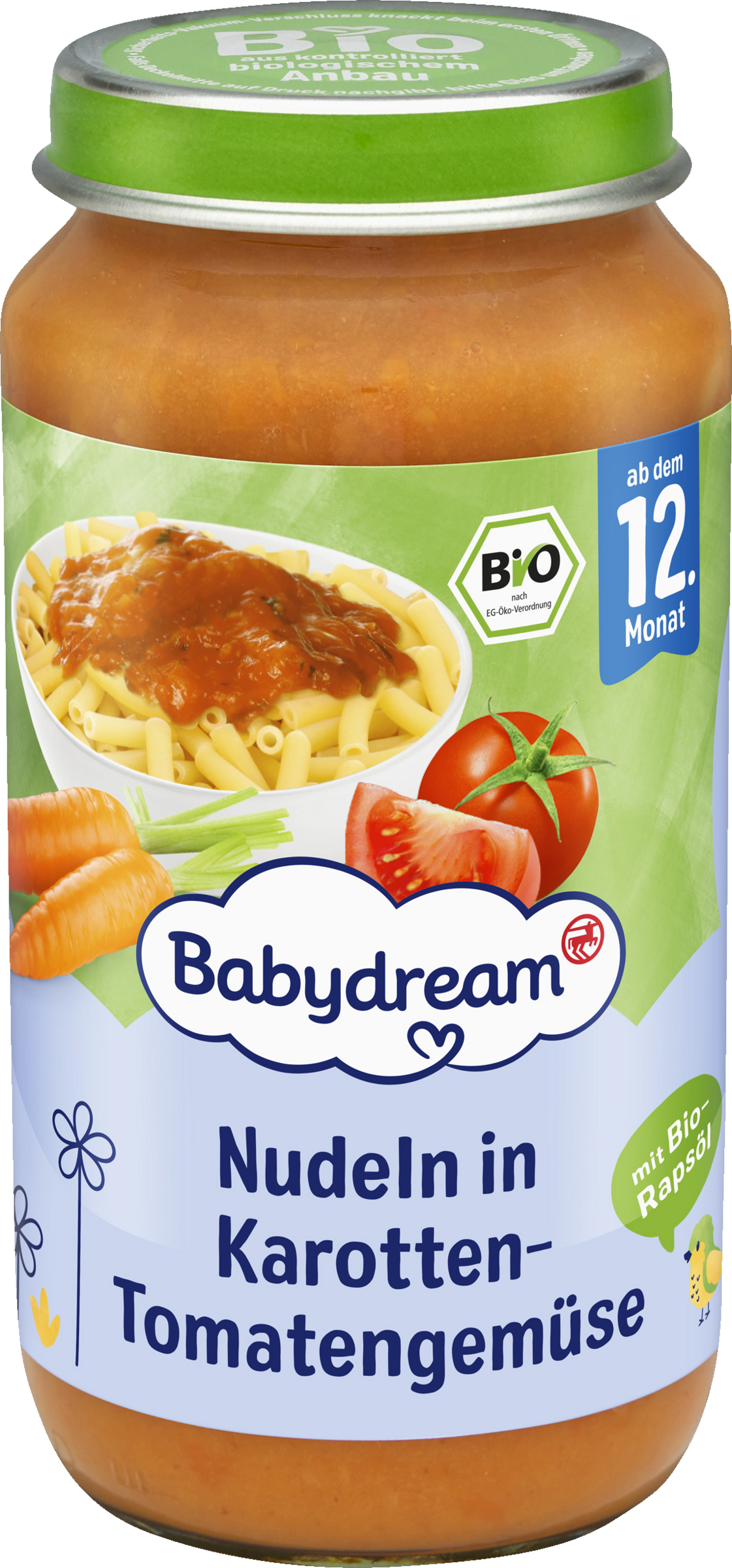 Babydream Nudeln in Karotten-Tomatengemüse 250g