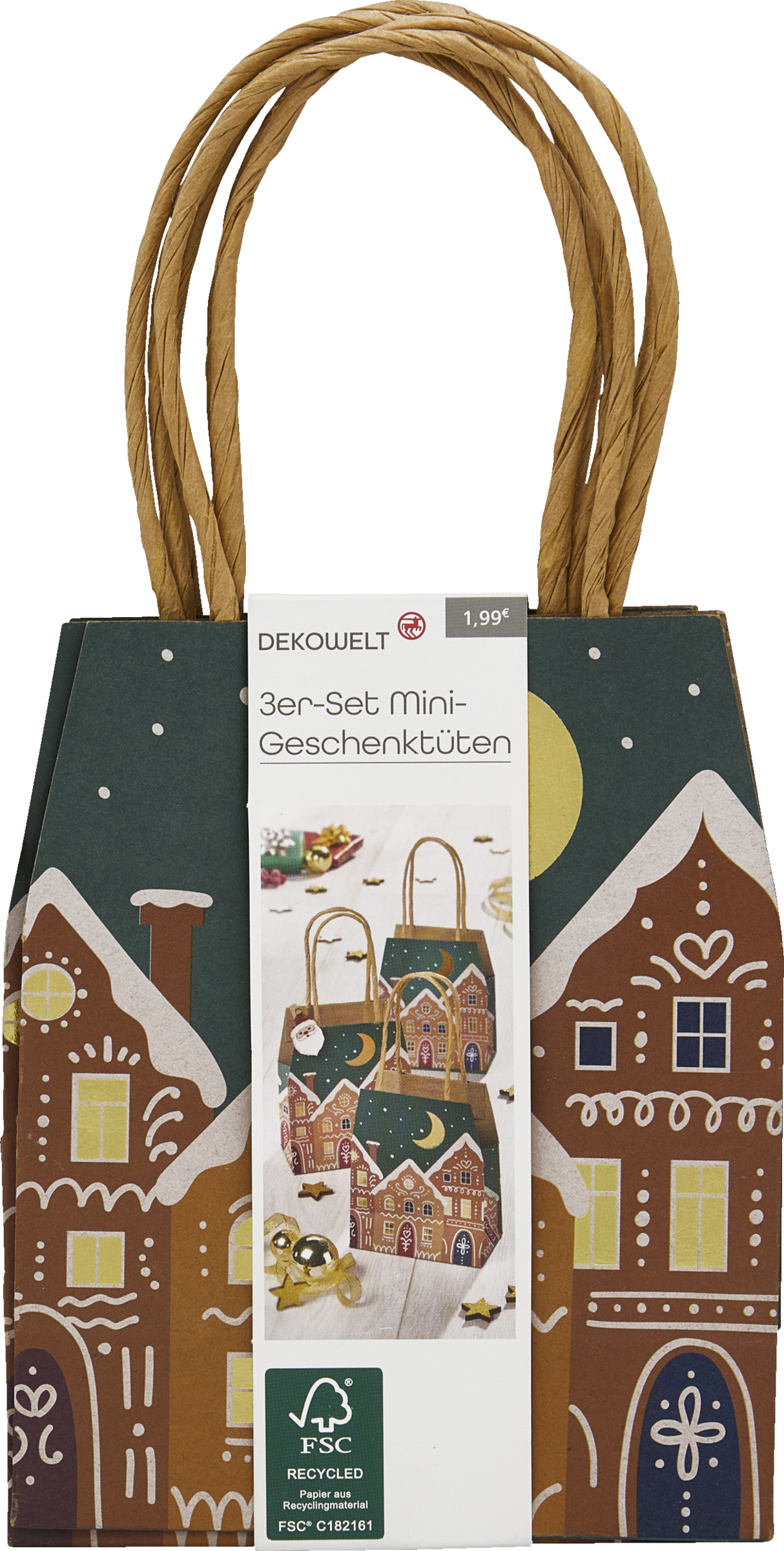 DEKOWELT EB 3er-Set Minitüten Häuser HW 25