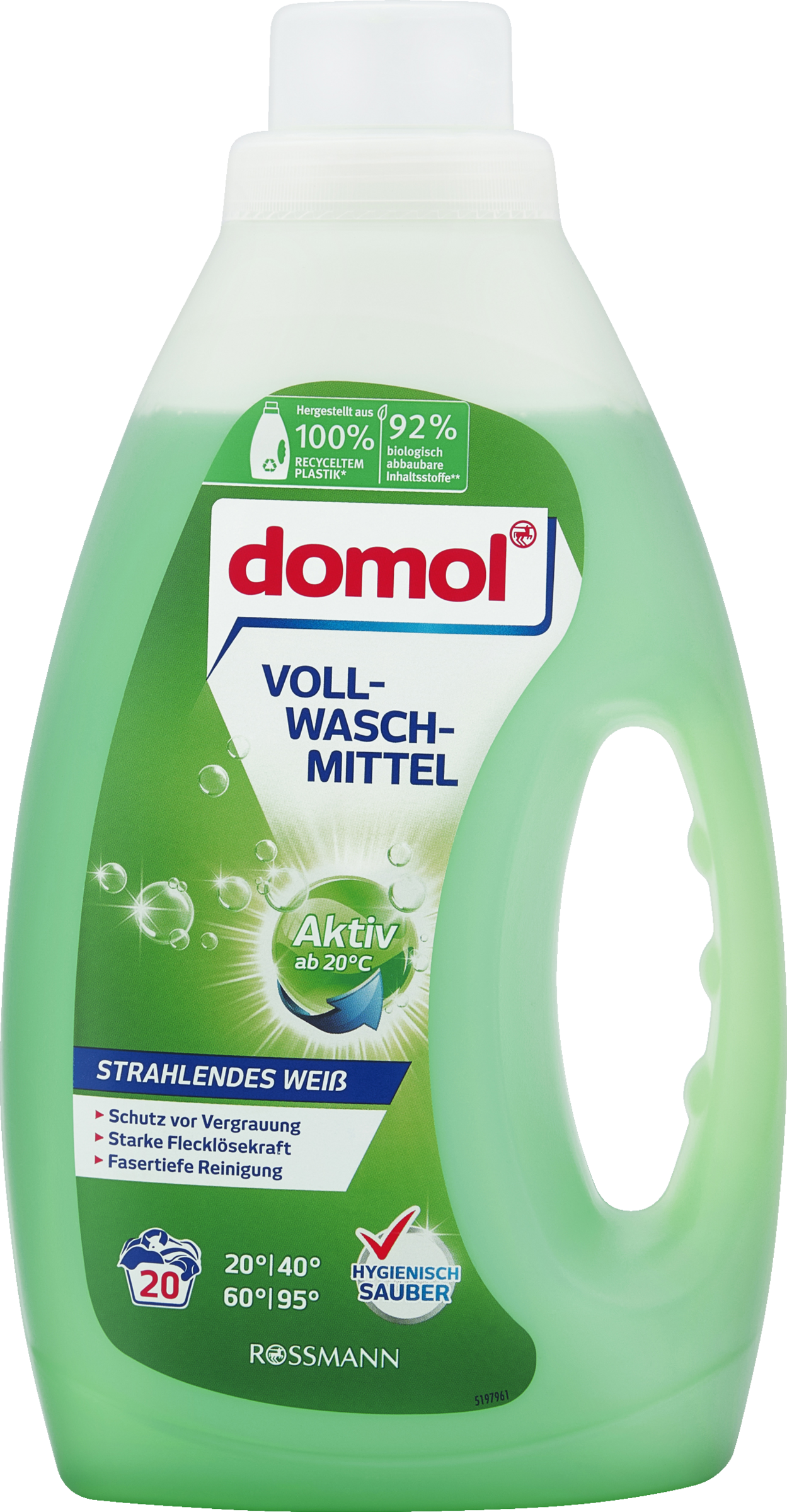 Vollwaschmittel Flüssig Strahlendes Weiß 20 WL