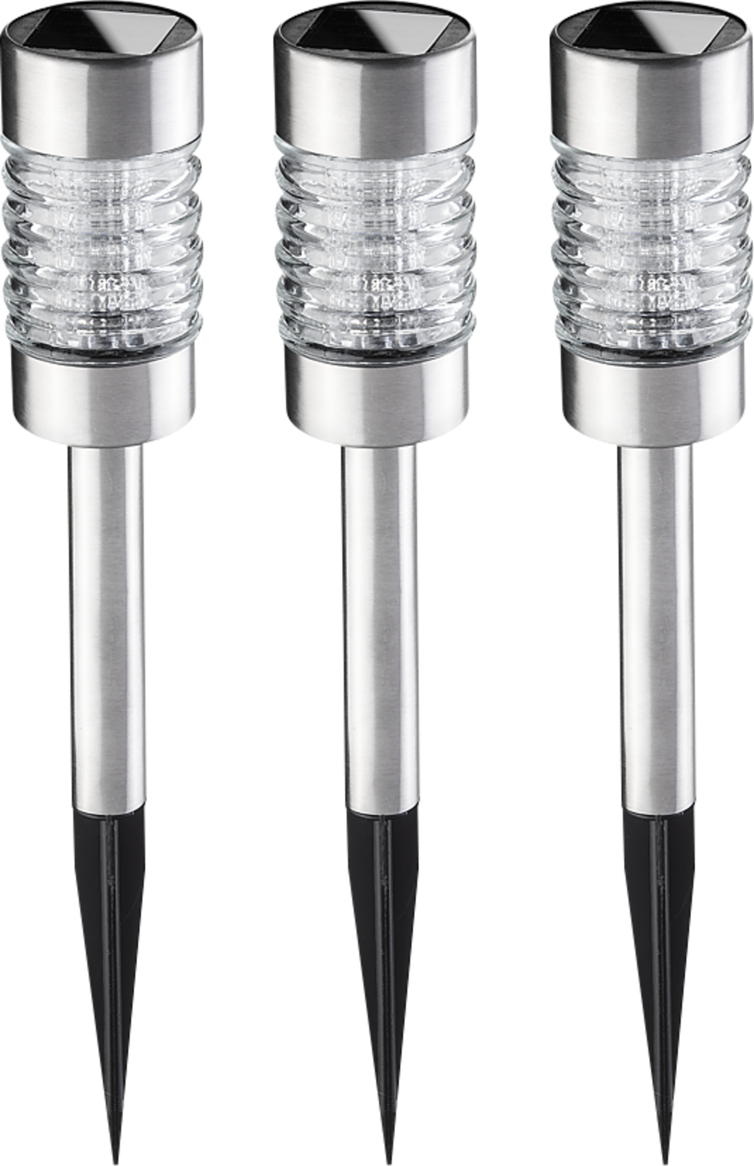 IDEENWELT 3er Set Solar-Gartenleuchten