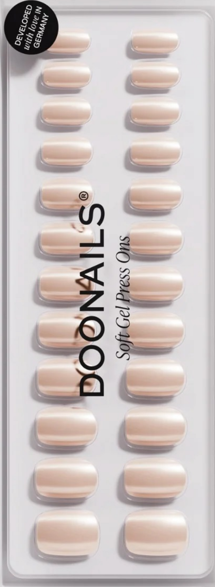 Doonails Soft Gel Press Ons Short Square Prosecco