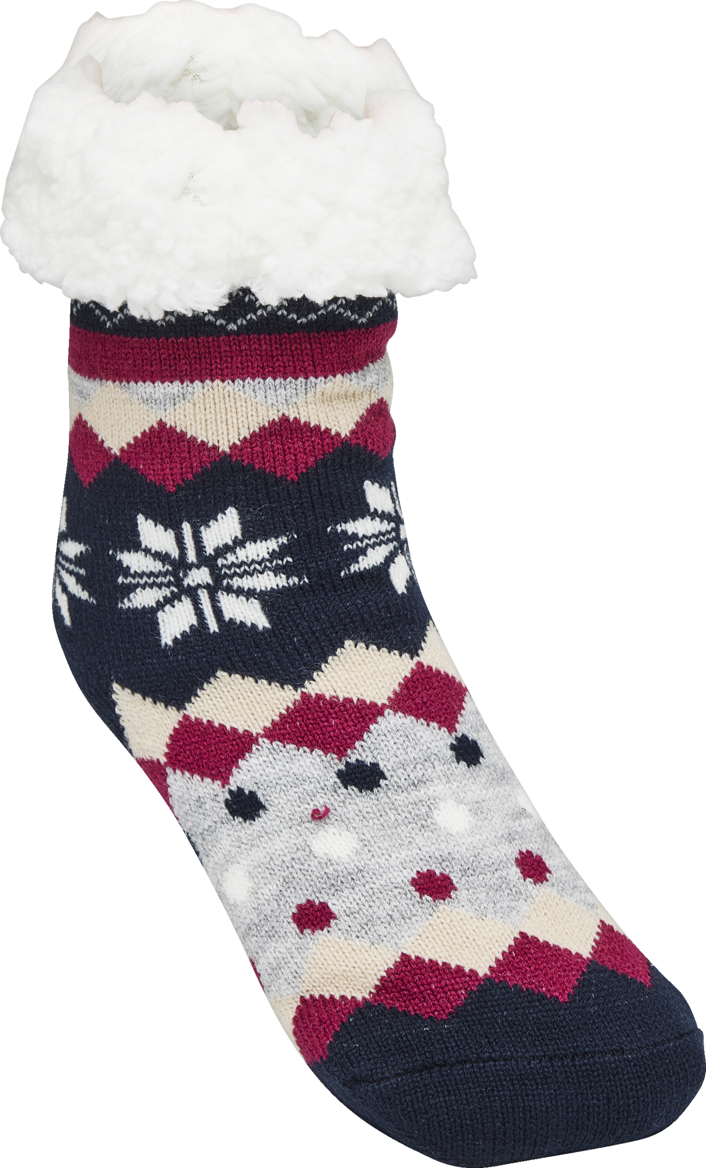 IDEENWELT Kuschelsocke blau/grau/rot 31-34