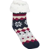 Kuschelsocke blau/grau/rot 35-38