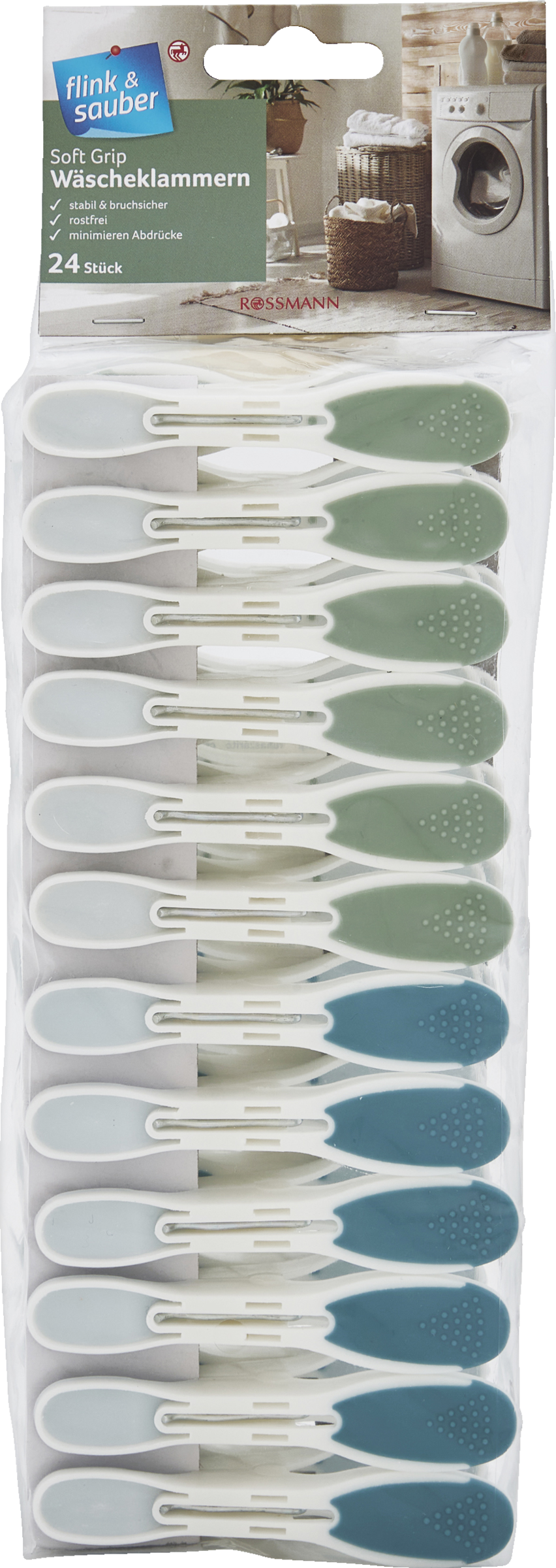 flink & sauber Wäscheklammern SoftGrip