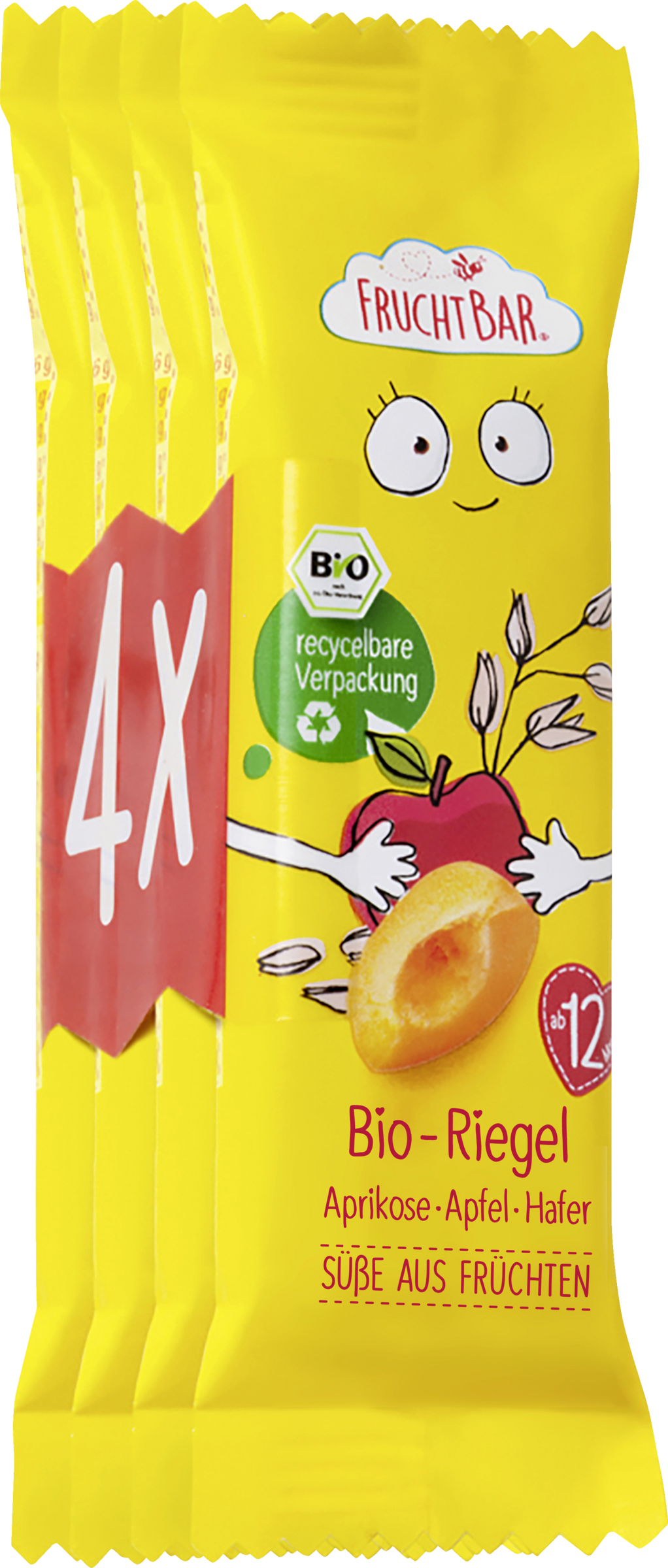 FruchtBar Bio-Riegel Aprikose Apfel Hafer